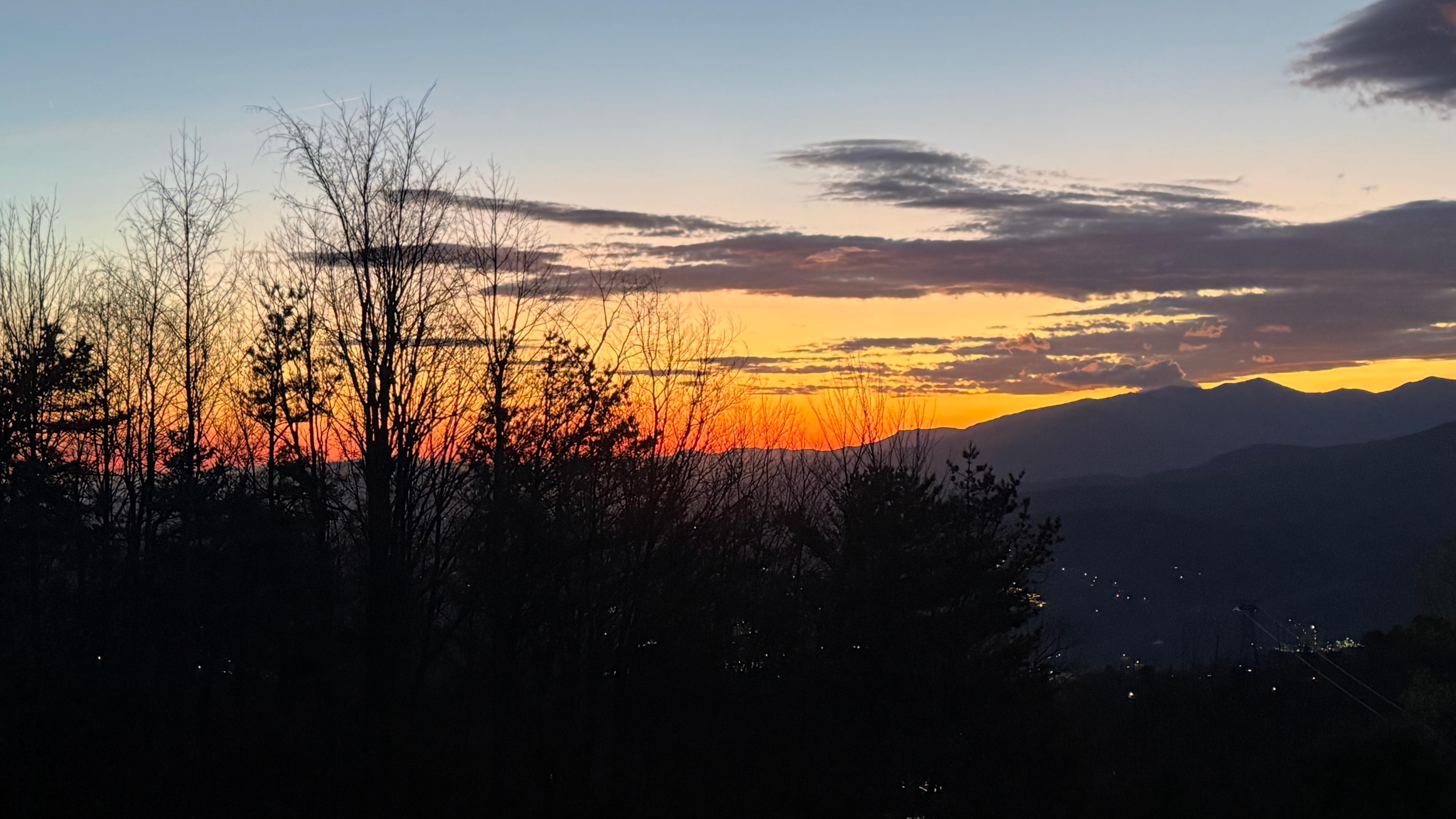 Sunrise from balcony. 