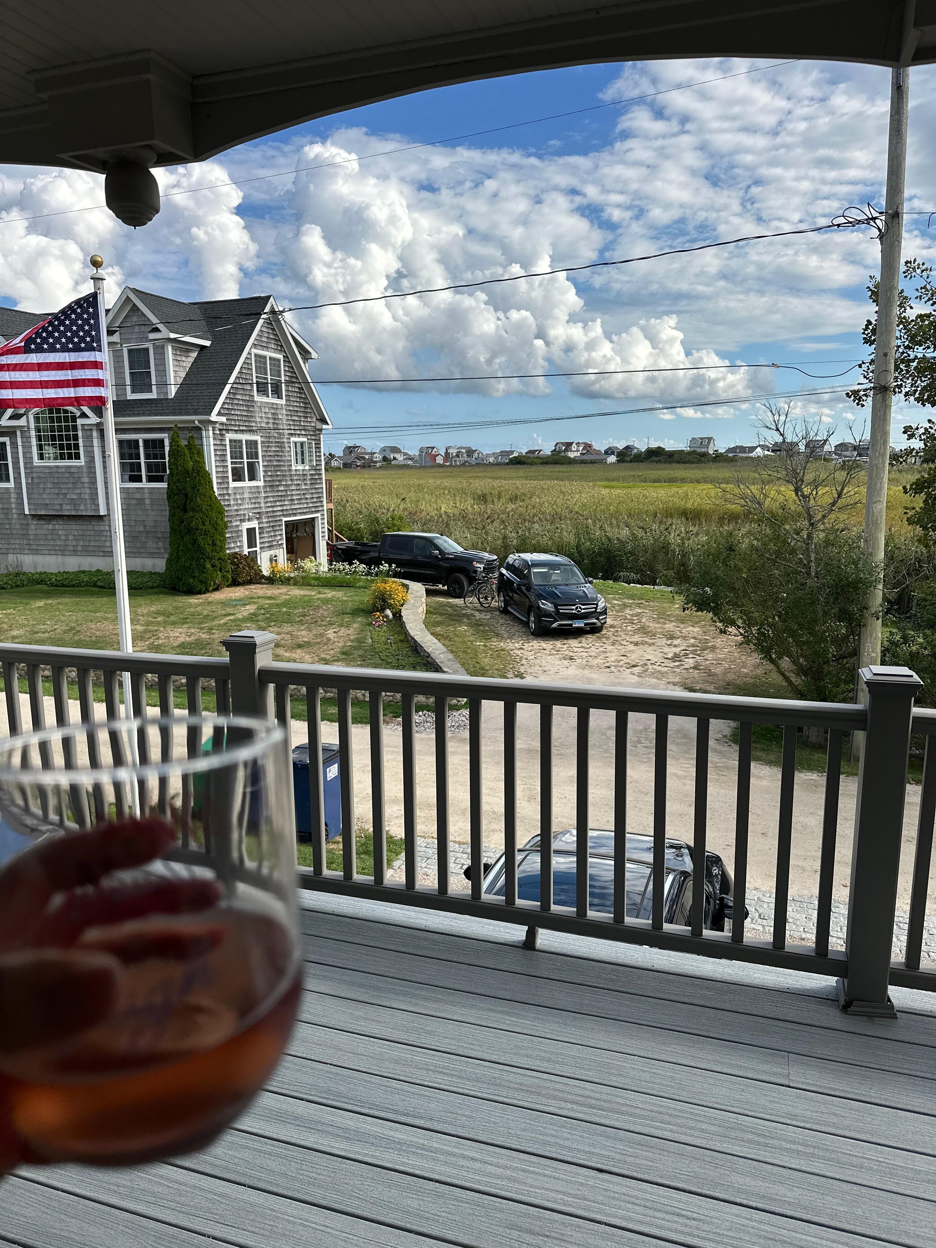View from second floor porch off of living room 