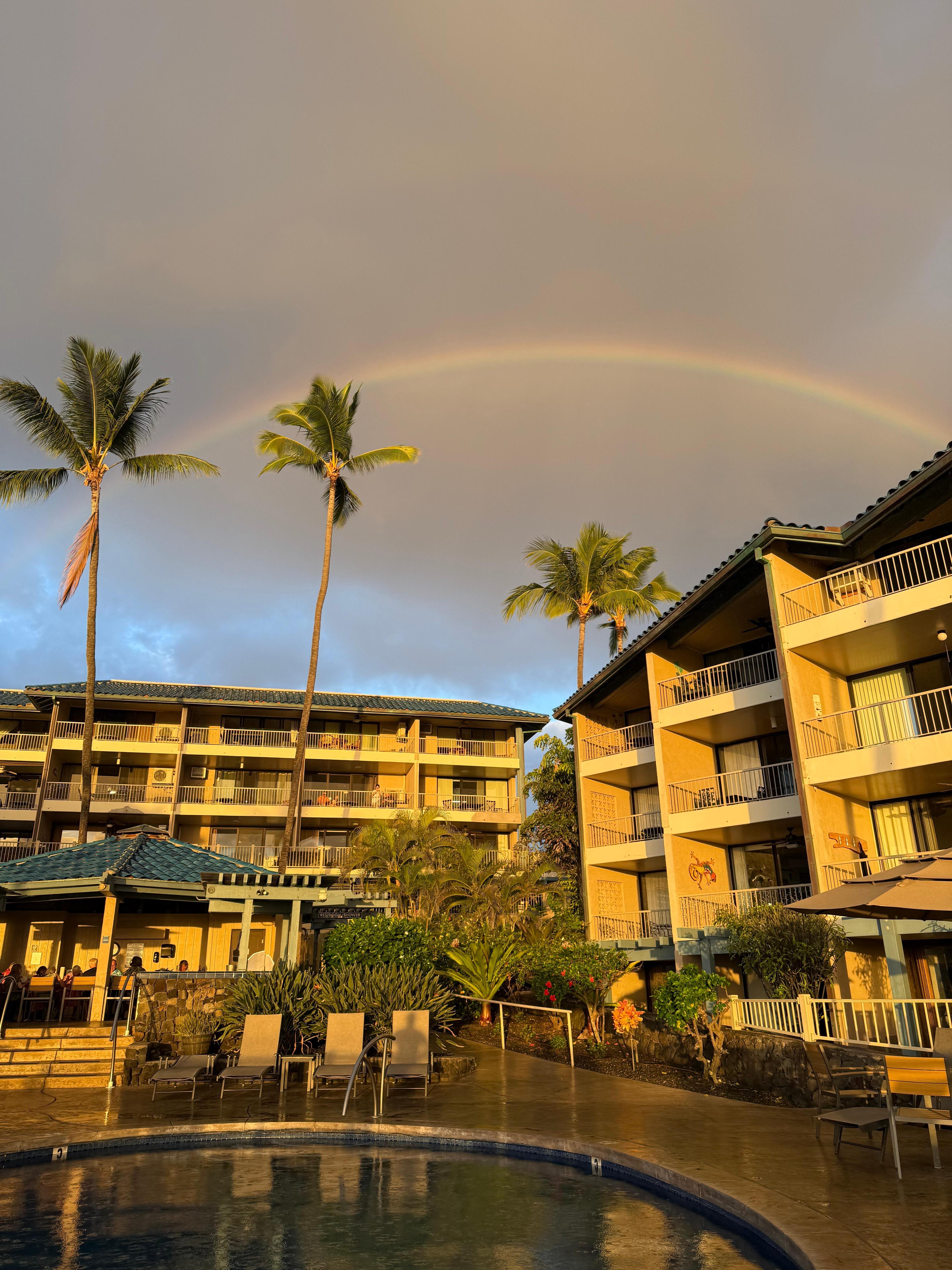 Rainbow over the property 
