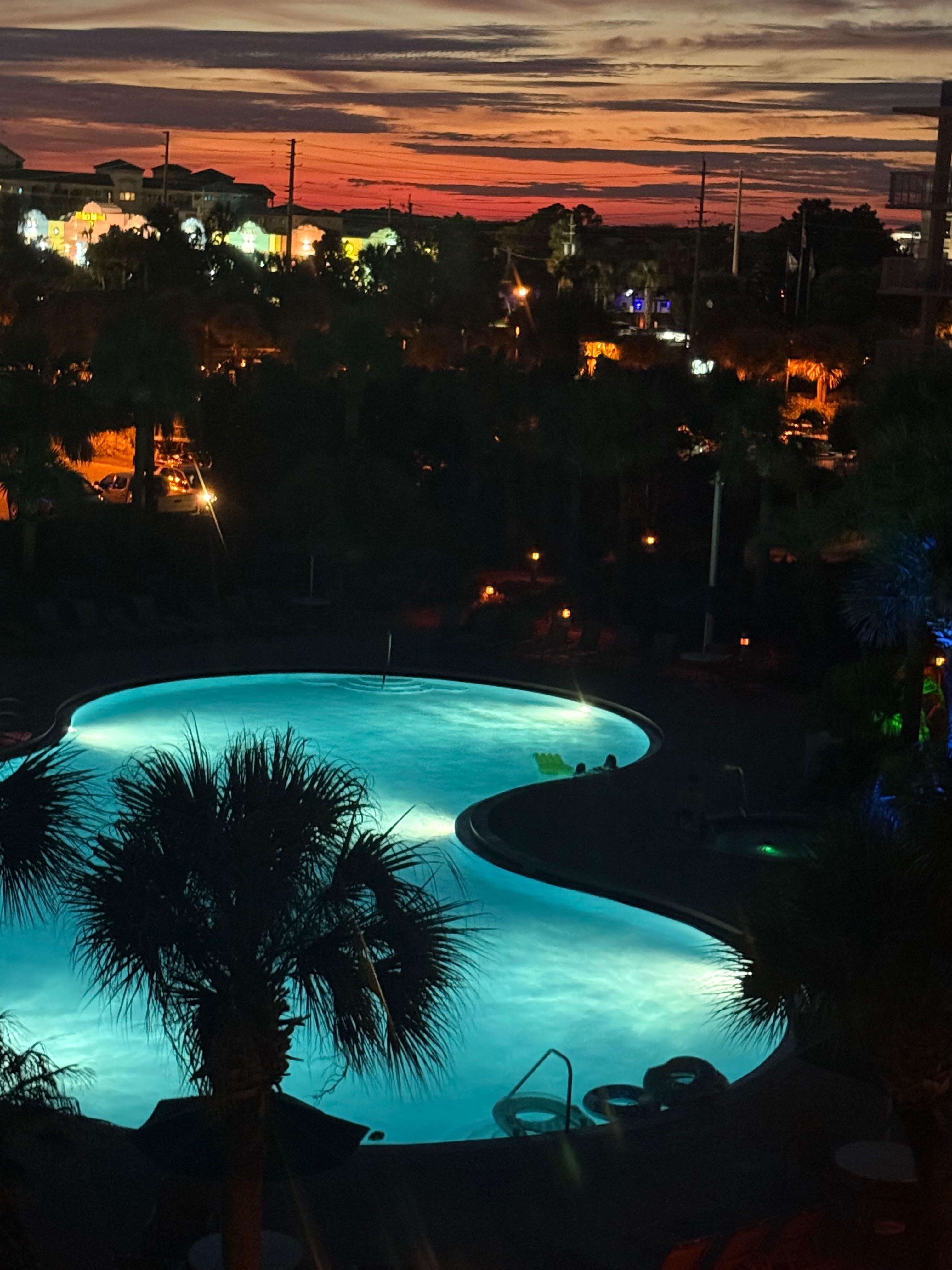 Beautiful pool st sunset!!  We had this every night we were there
