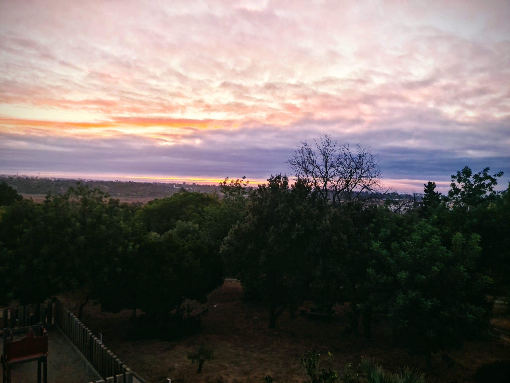 Sunrise from the balcony from my room on the second floor