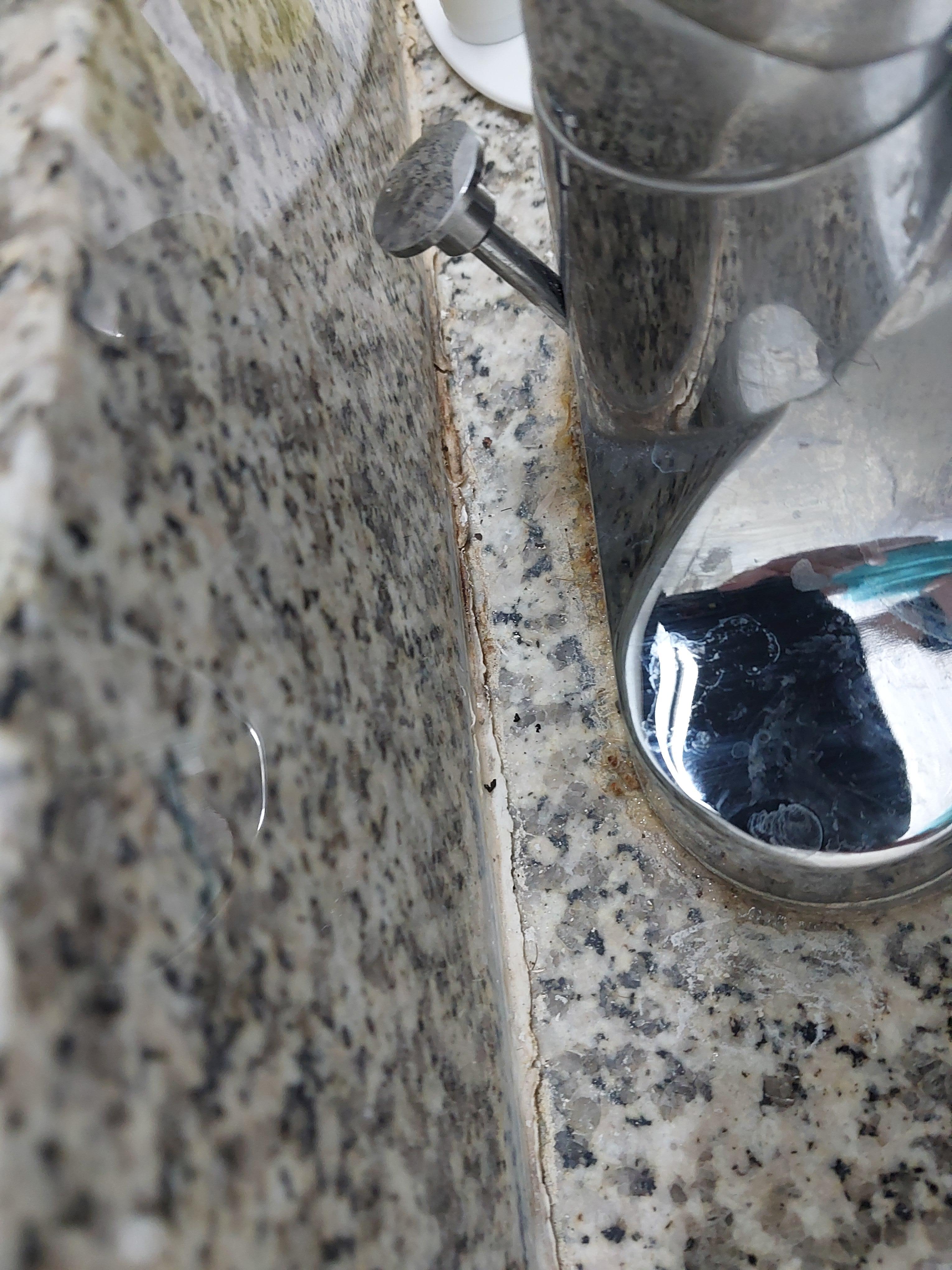 Dirty bathroom counter
