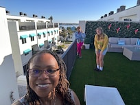 rooftop (4th floor) facing the inter coastal water