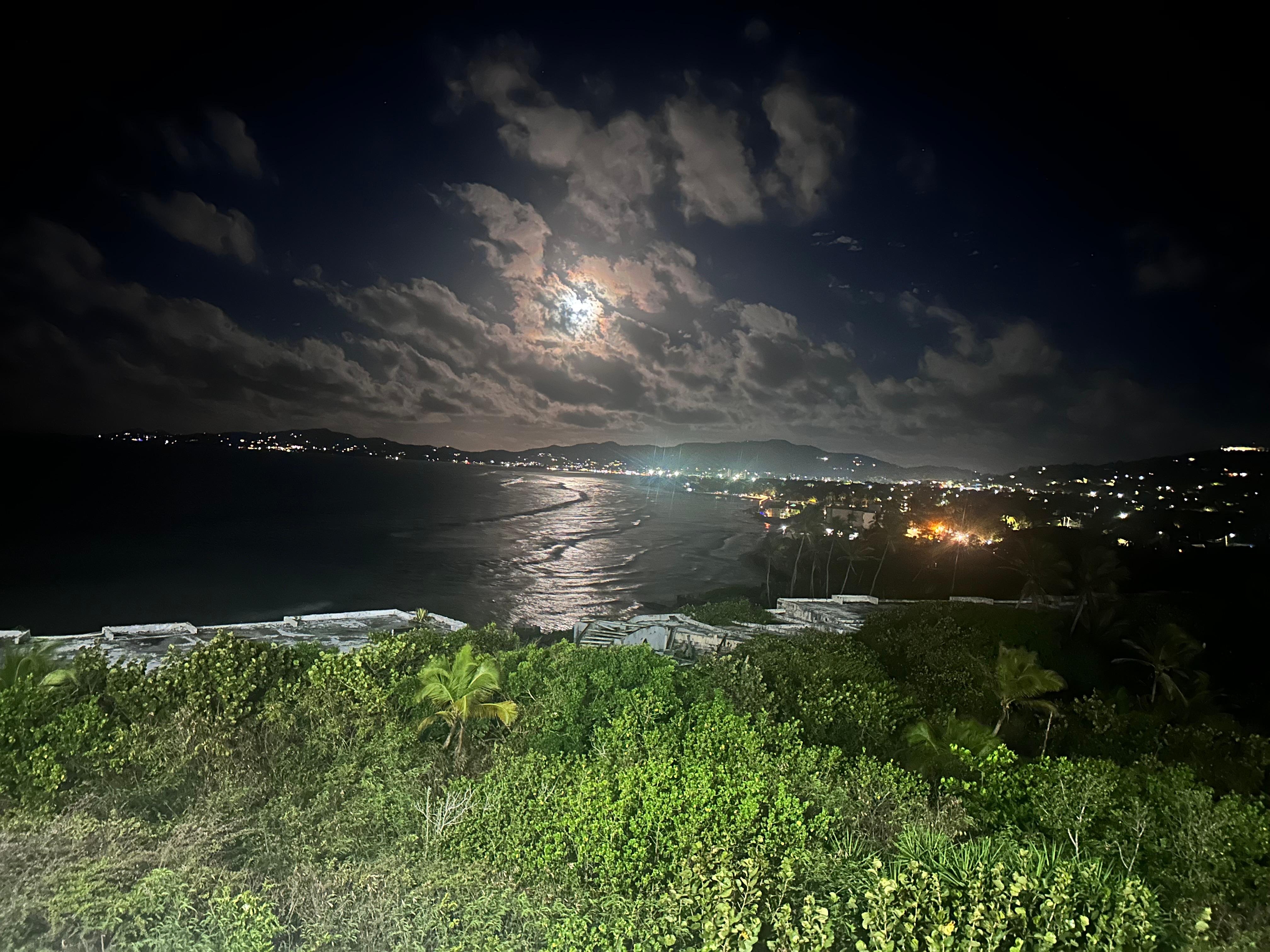 Night view from condo patio