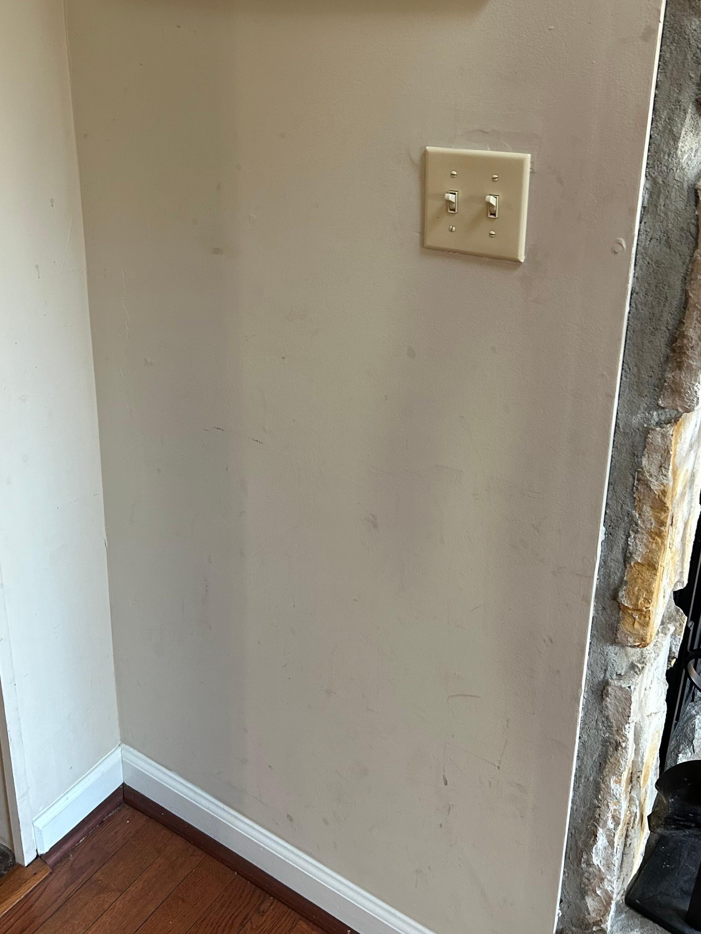 All the walls have dirty smudges on them. Some marks are scuffs for sure. But much of it could be cleaned off. 