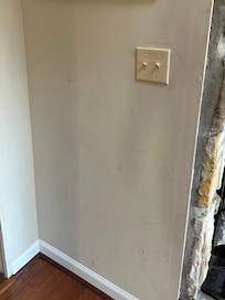 All the walls have dirty smudges on them. Some marks are scuffs for sure. But much of it could be cleaned off.