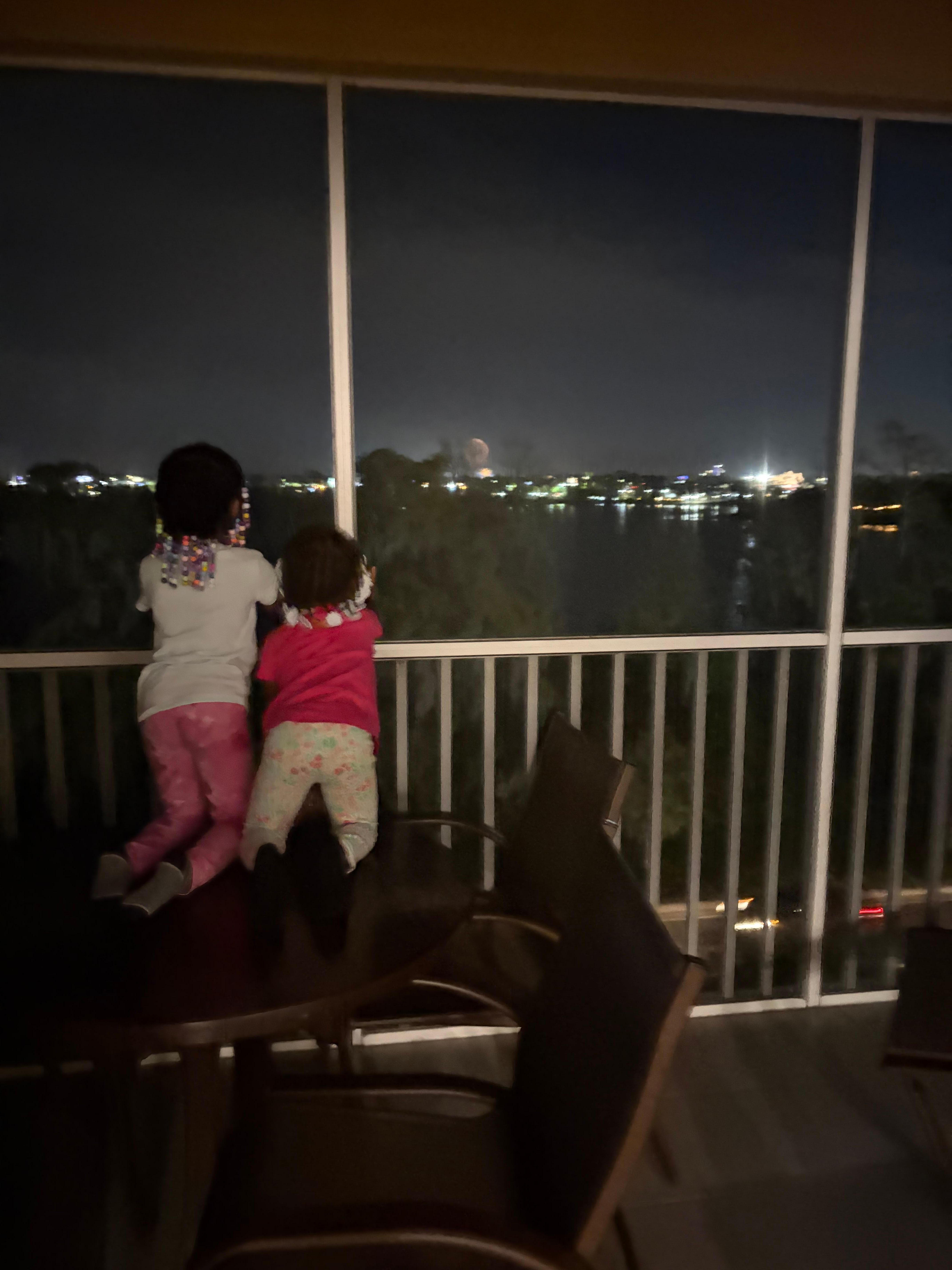 Watching Fireworks from balcony!