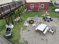 The outdoor area between the two properties- no privacy for the group.