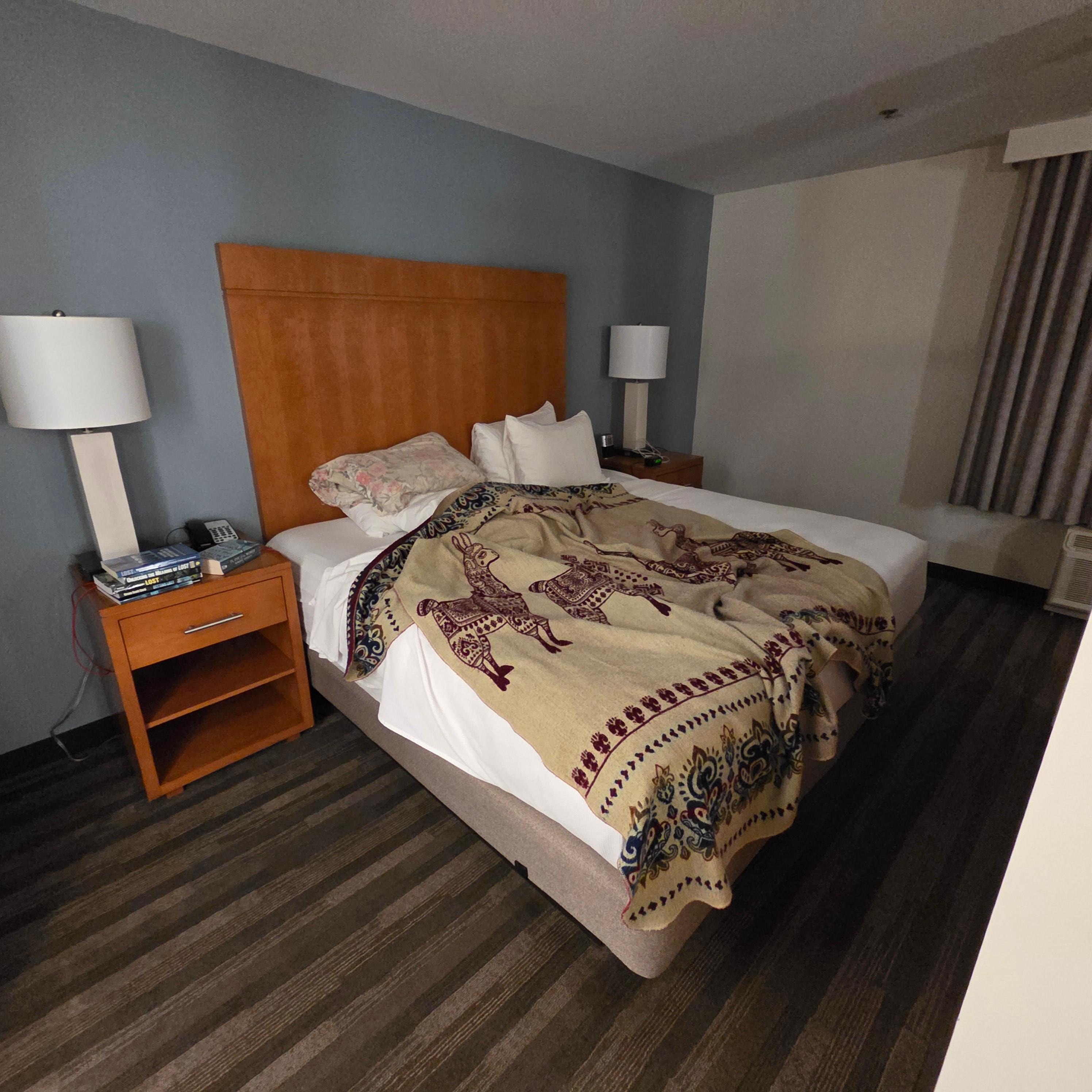 The bed was too soft for my back but someone who likes a soft mattress would probably like it. 