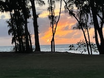 Sunset at walking distance beach