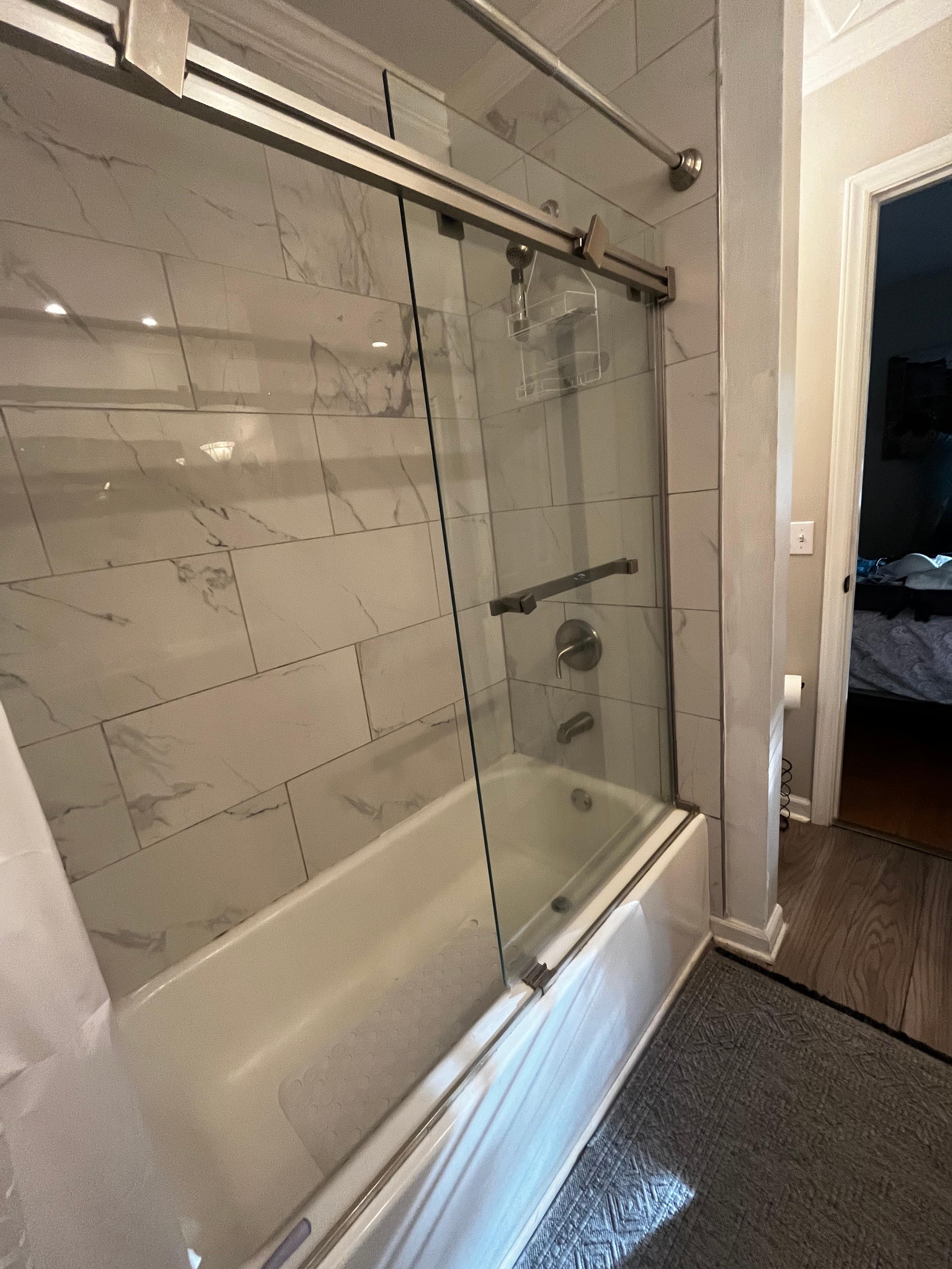 Missing shower door