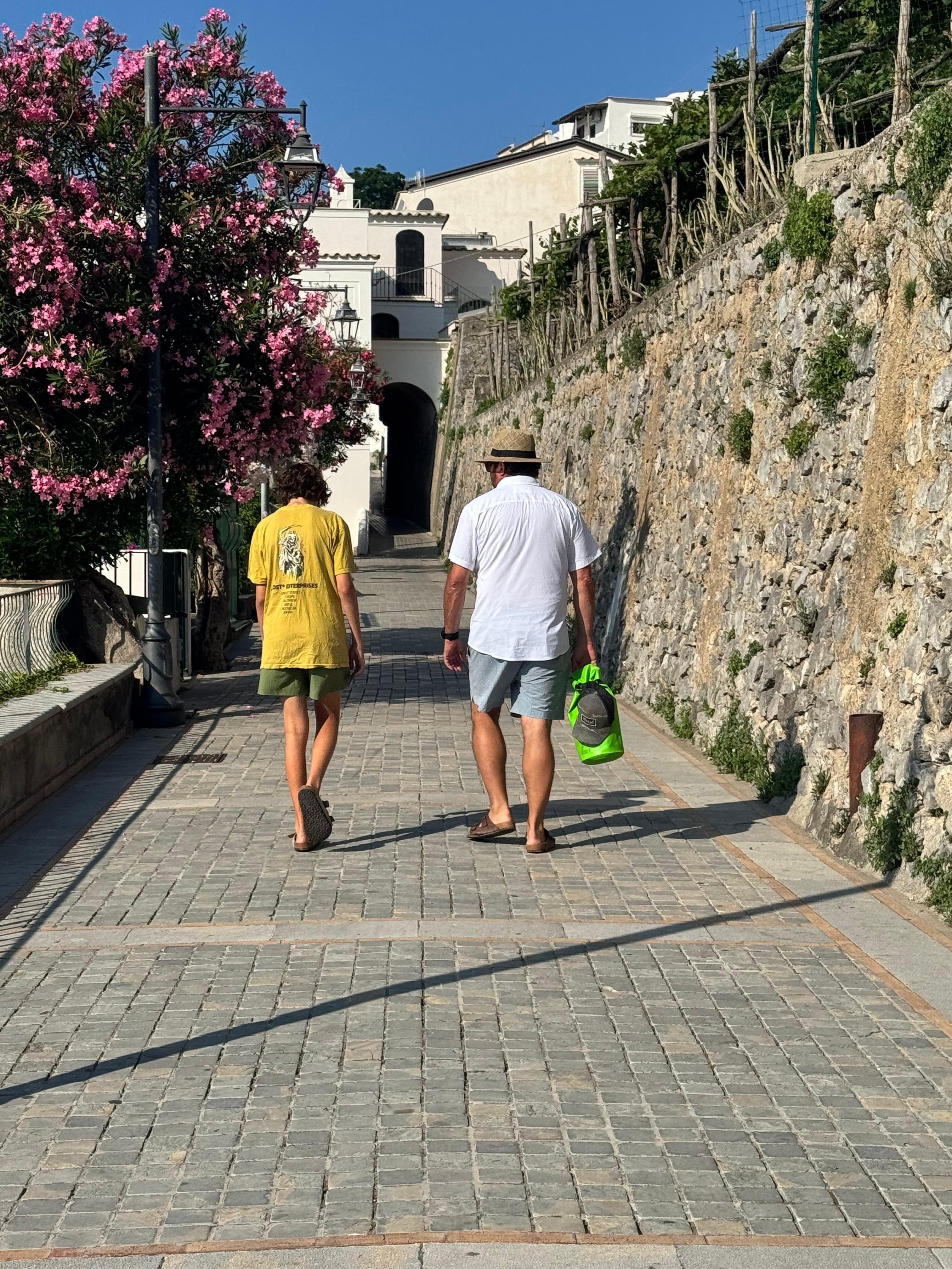 Walking to market