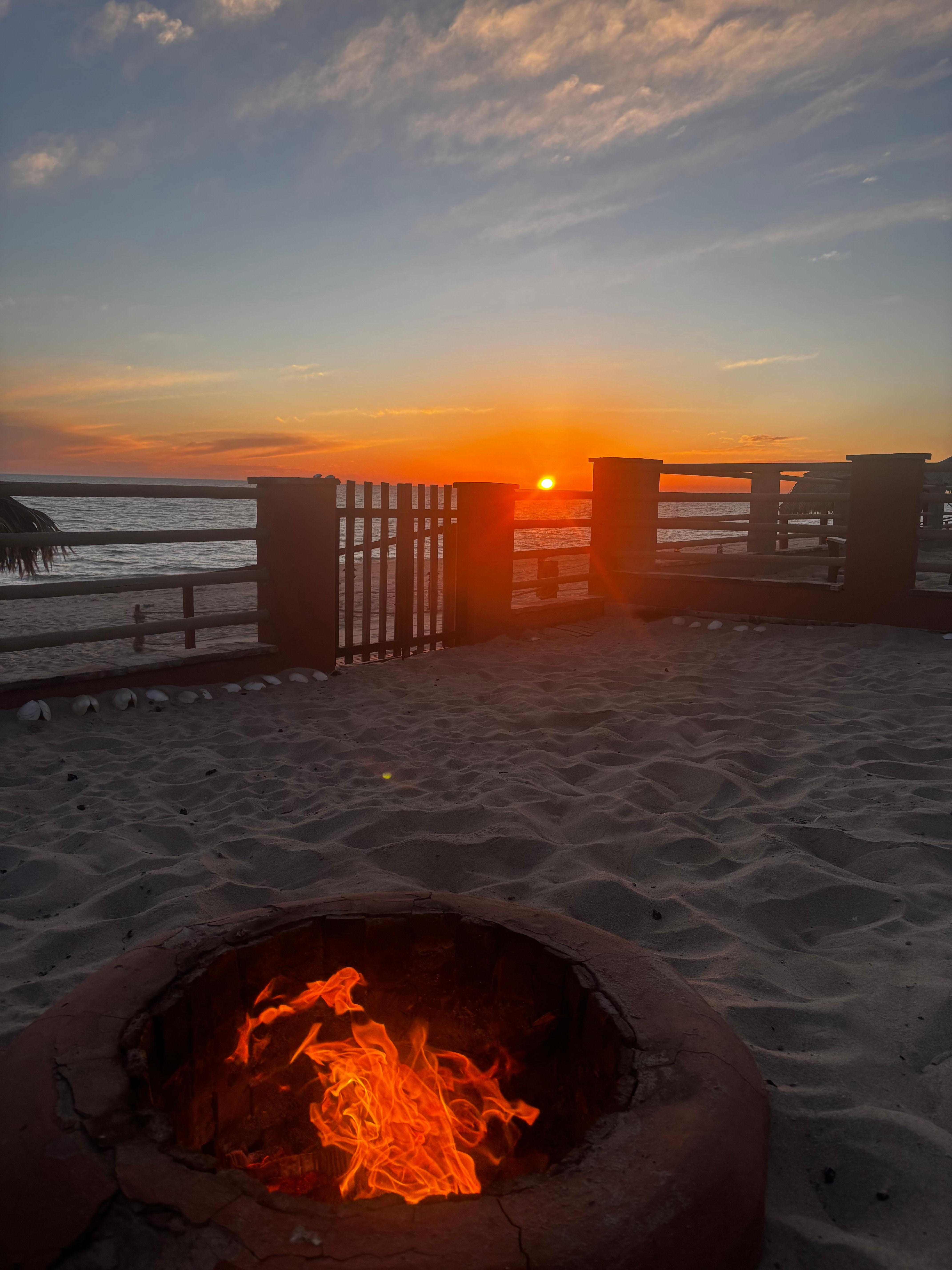 Highest level on the fire evolutionary scale is the beach fire. Can’t be beat. 