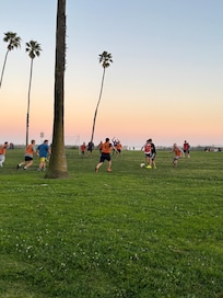 Impromptu Soccer under the full moon.