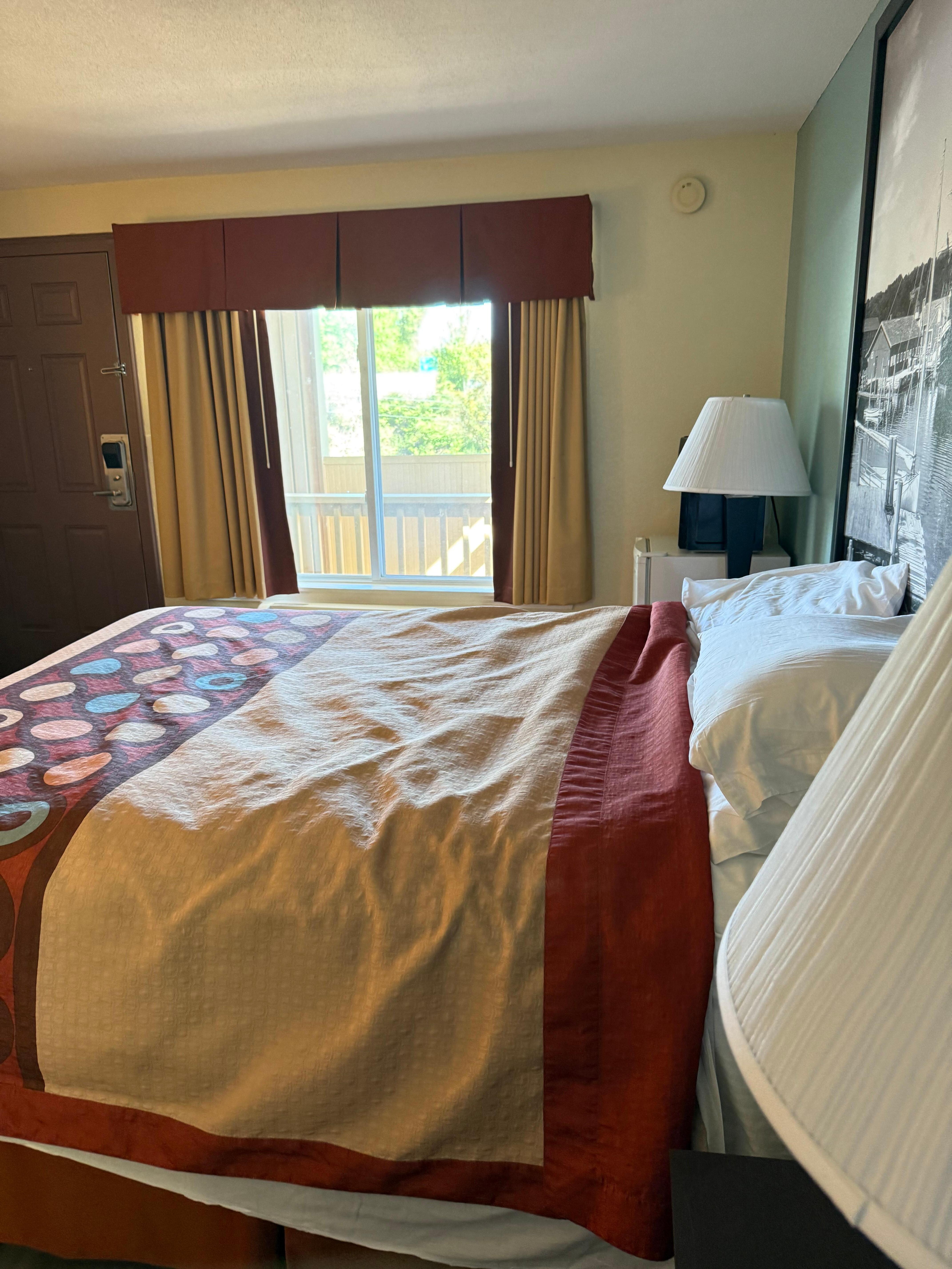 Large comfortable bed.