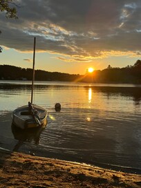 The sun setting on our last night the golden hour