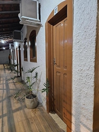 Hotel corridor - hot from the ac units