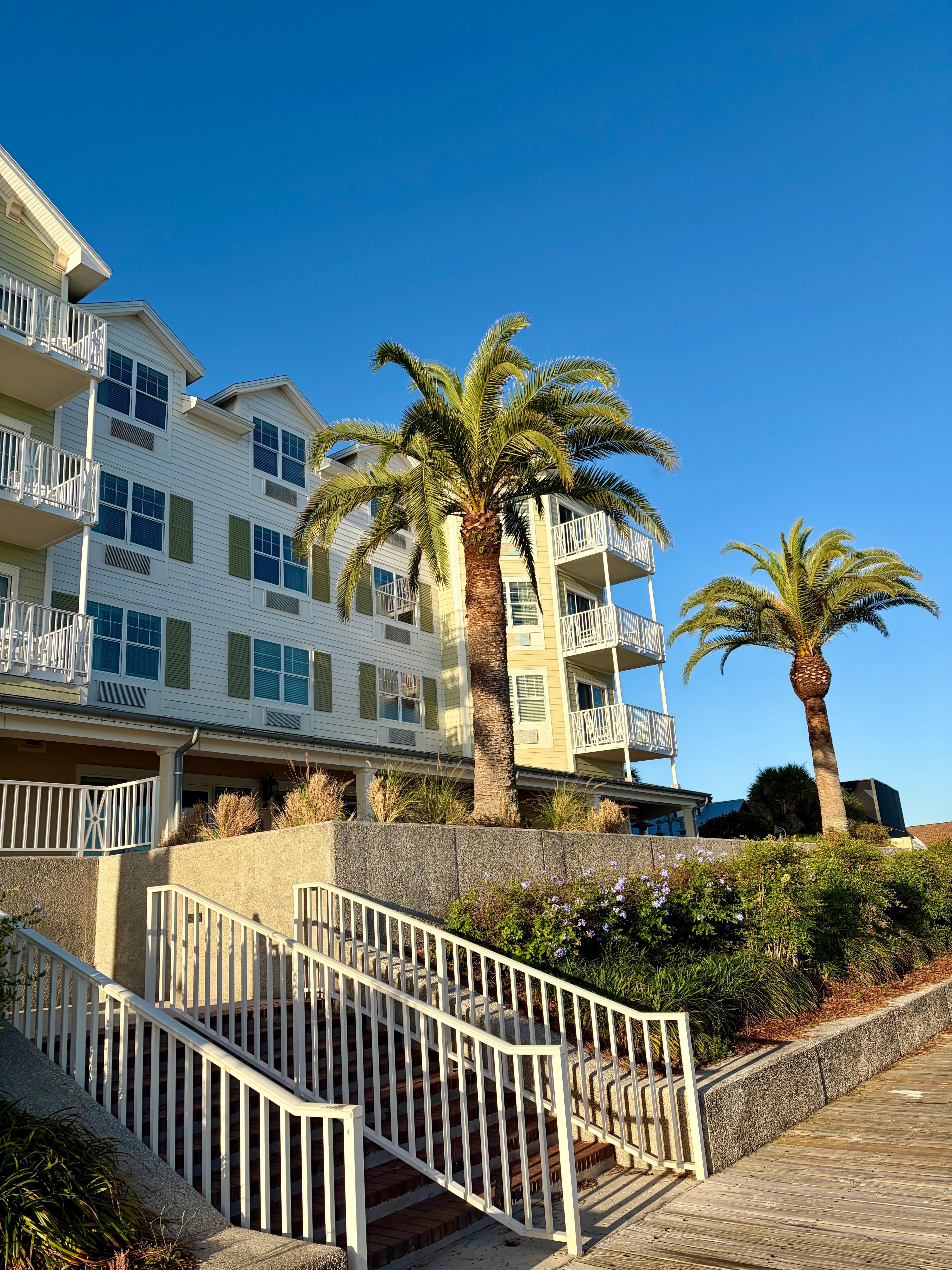 View of the lakeside back of the hotel