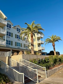 View of the lakeside back of the hotel