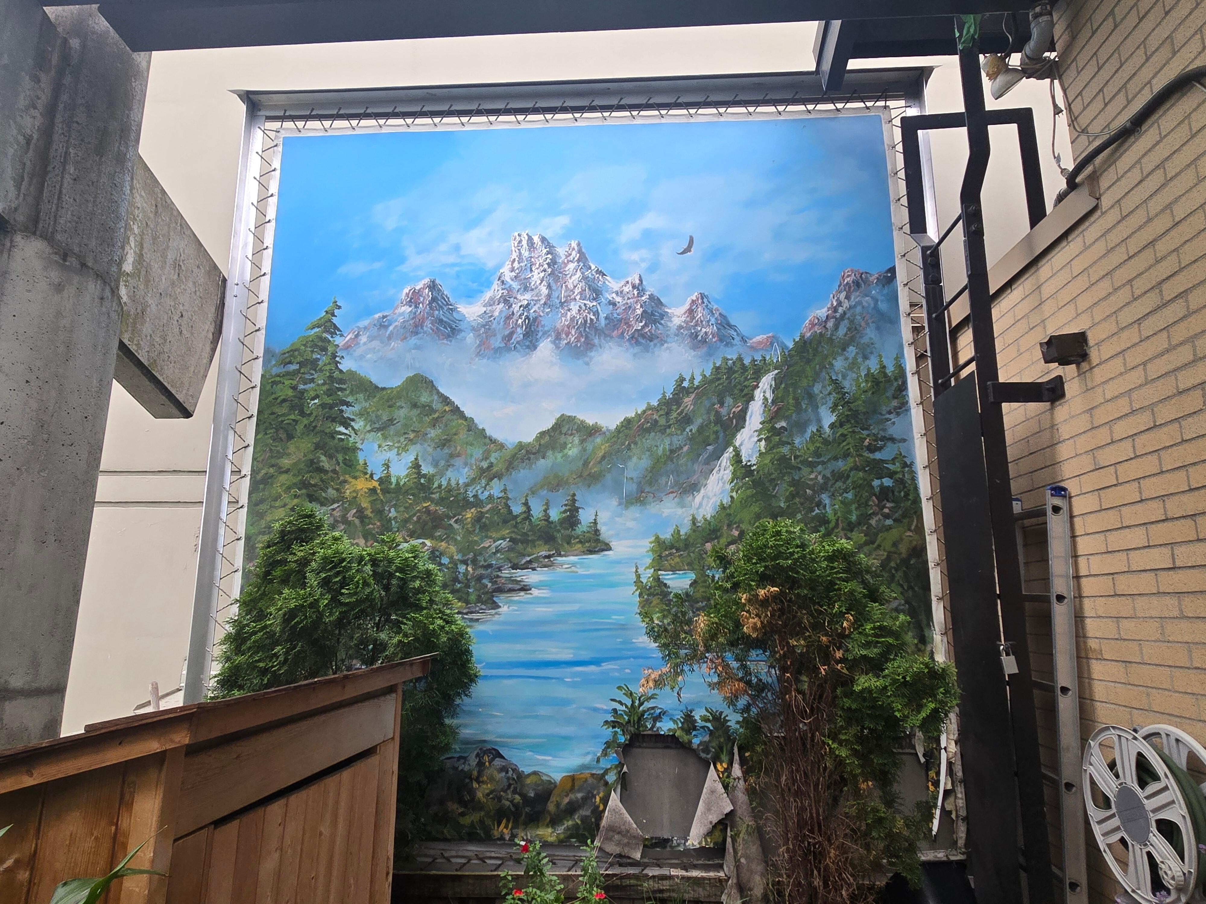 Rooftop deck art