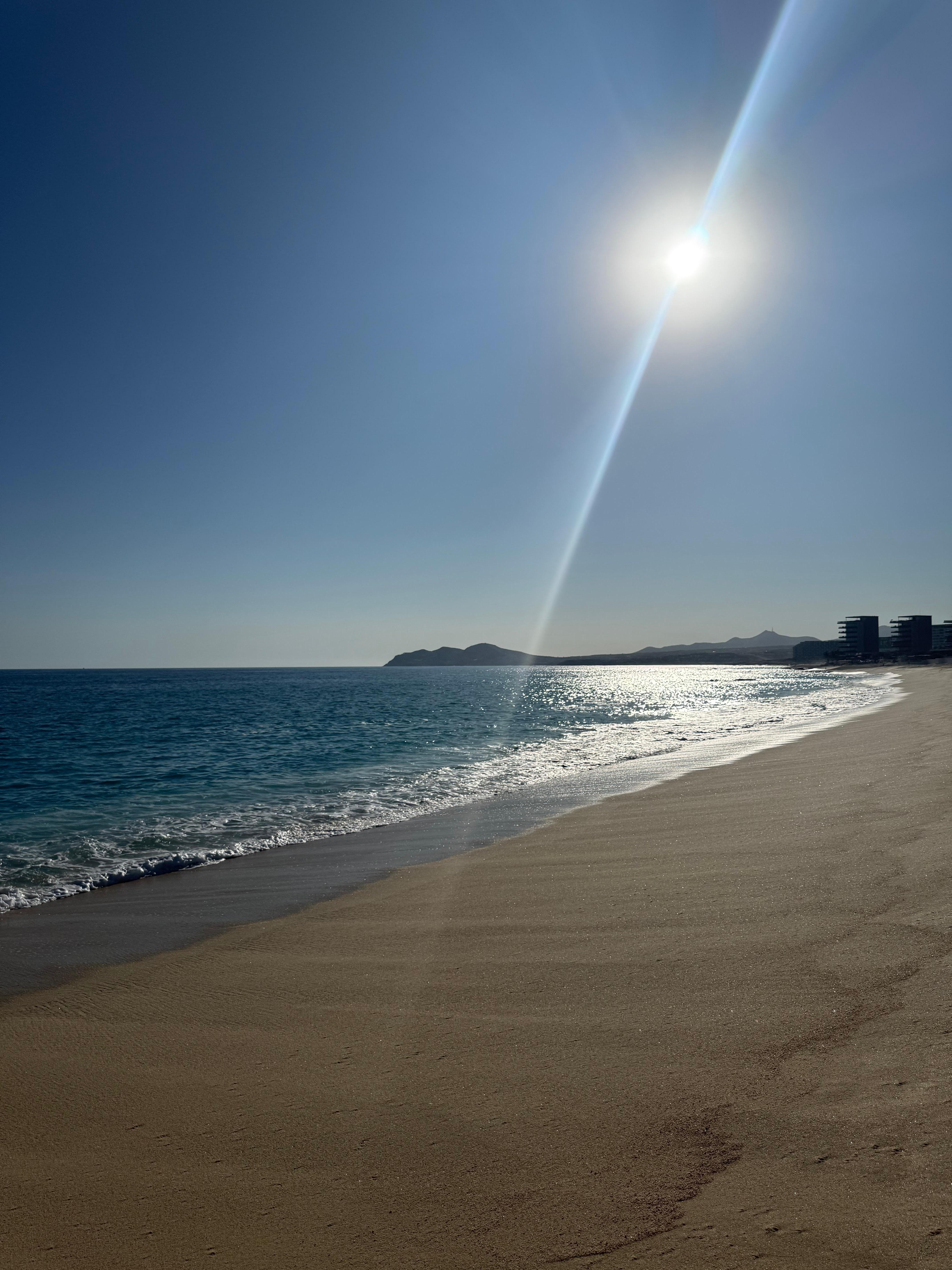 Beach in front of the resort 