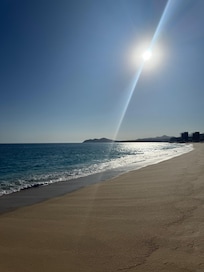Beach in front of the resort