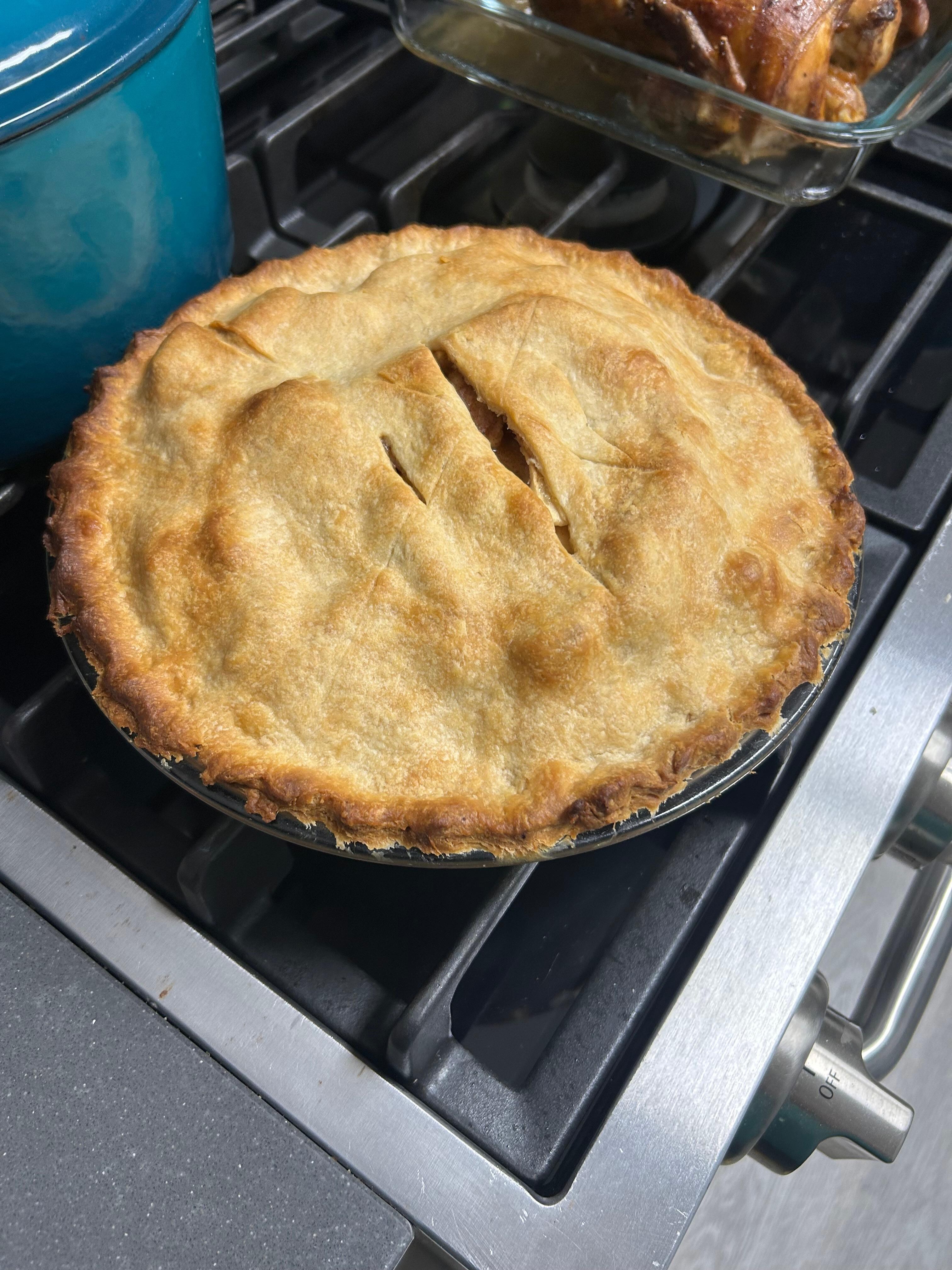 We even made an apple pie here!