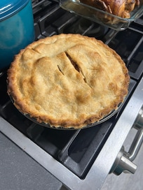 We even made an apple pie here!