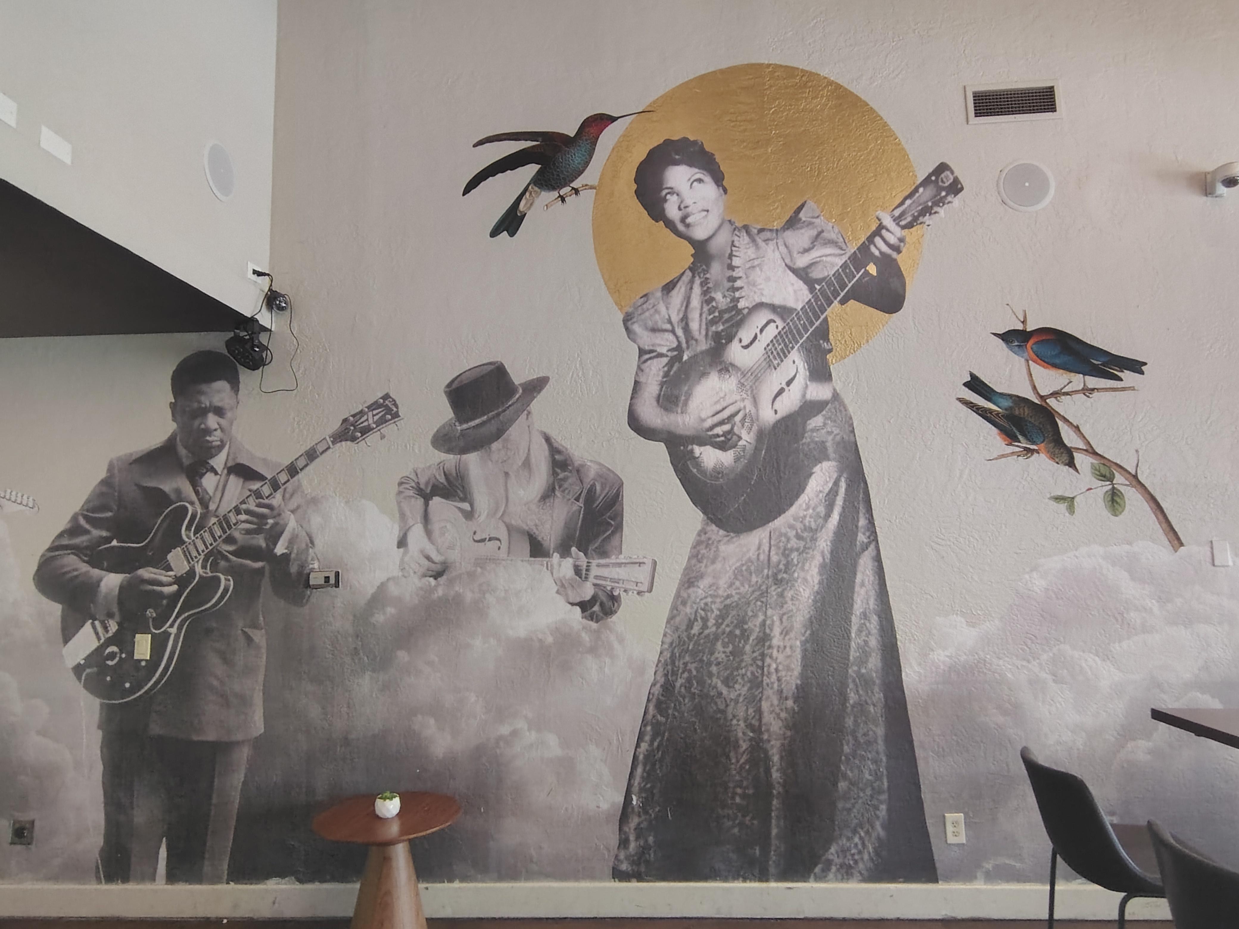 Cool mural in Bar area