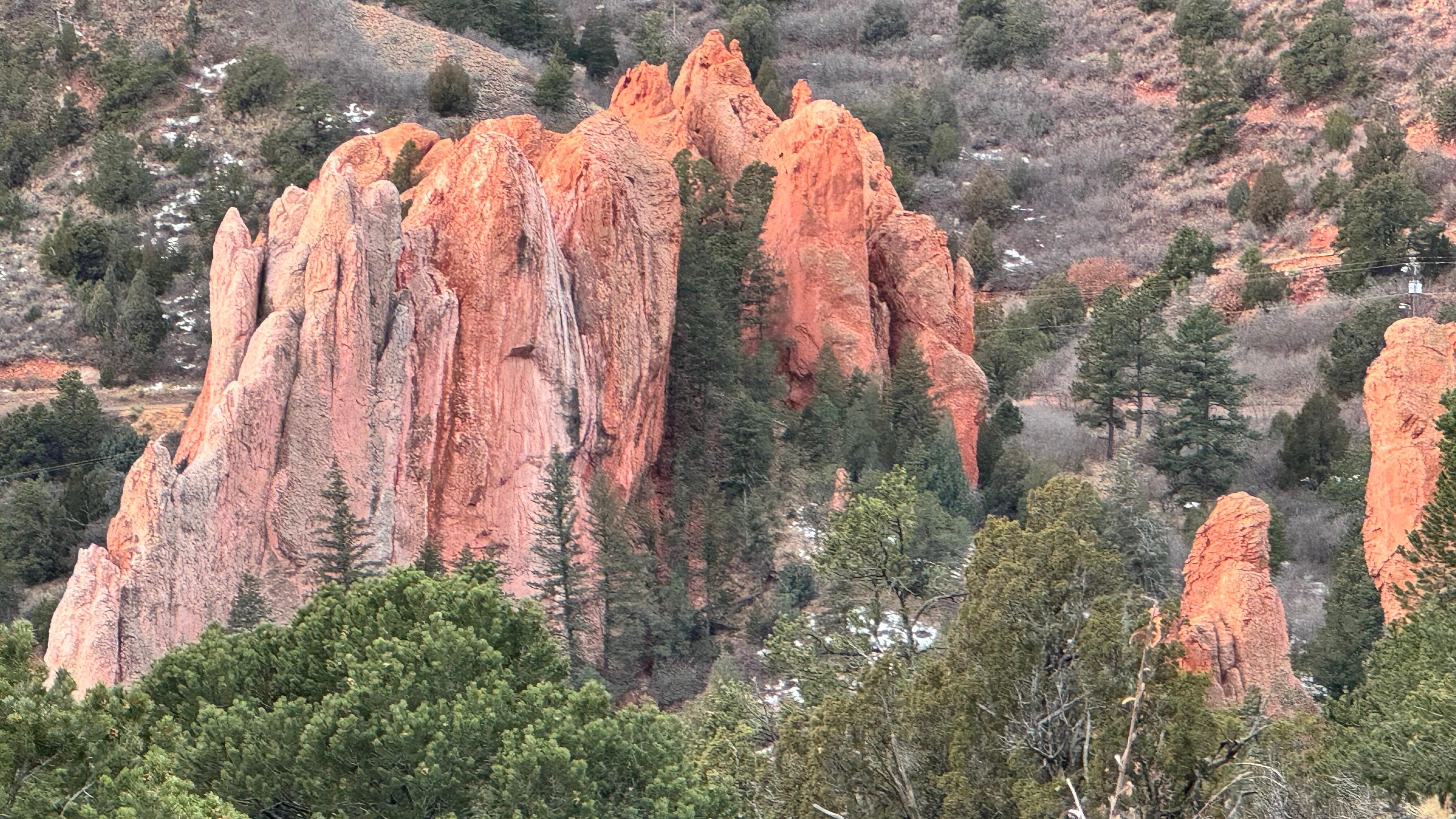 On one of the trails on the property