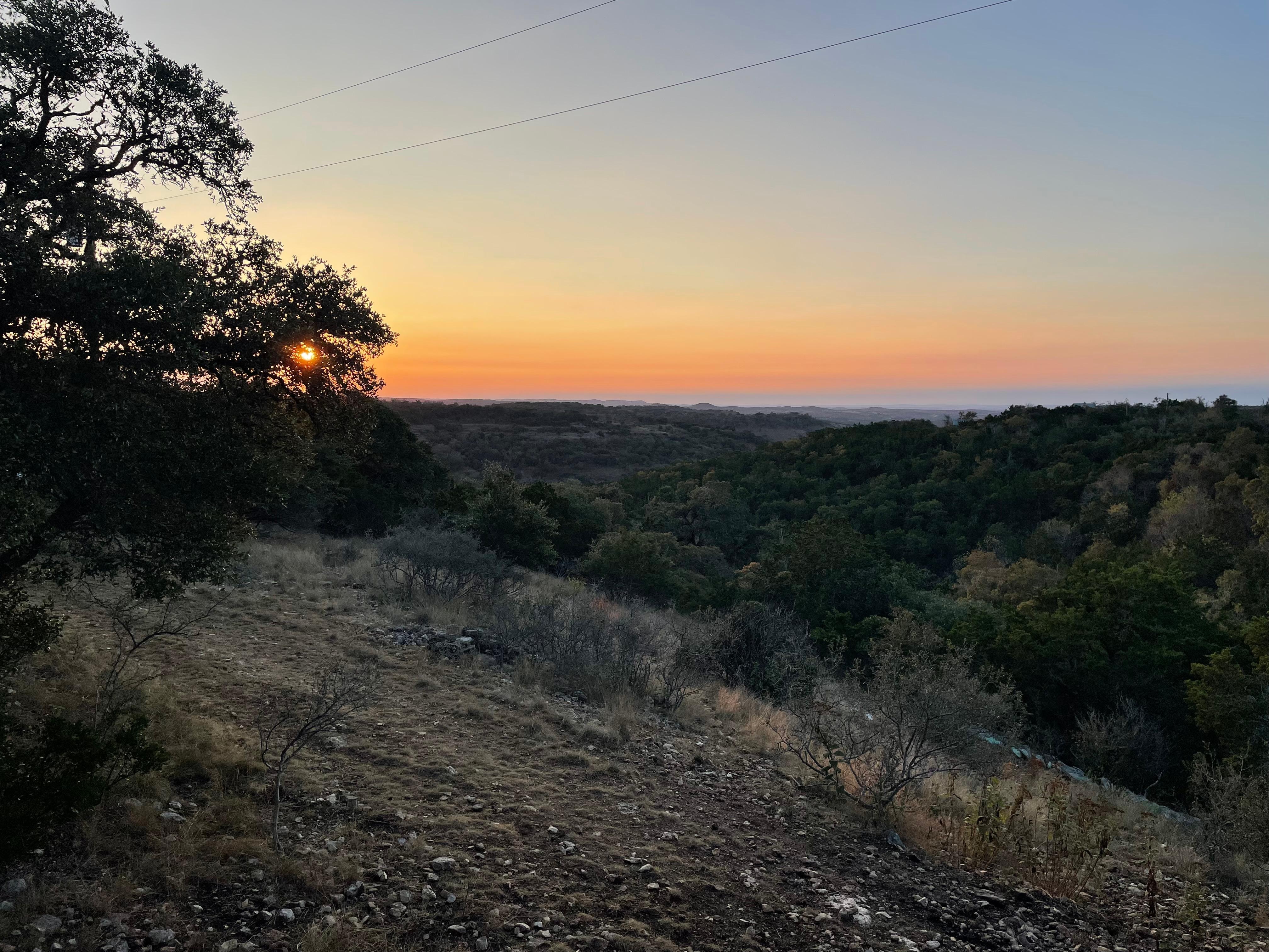 Our view from the Hideaway Cabin. This cabin has become our favorite.