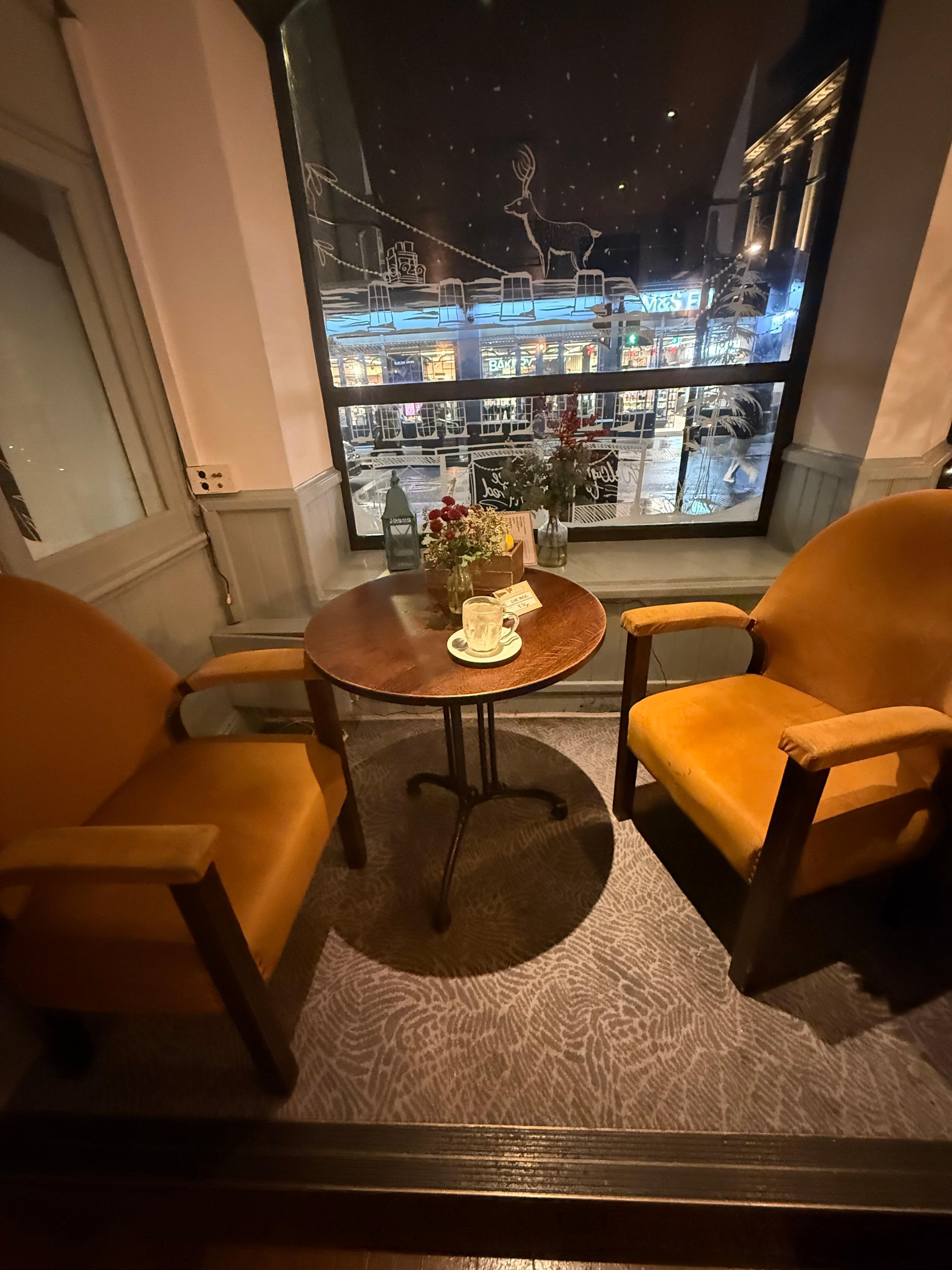 The Whitley is a cinema with a bar where you can sit and eat a bite and have a drink. They serve you food inside the theater too! It’s around the corner from the hotel and a great place to end the evening. I’m 