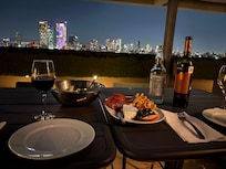 Dinner on the rooftop garden
