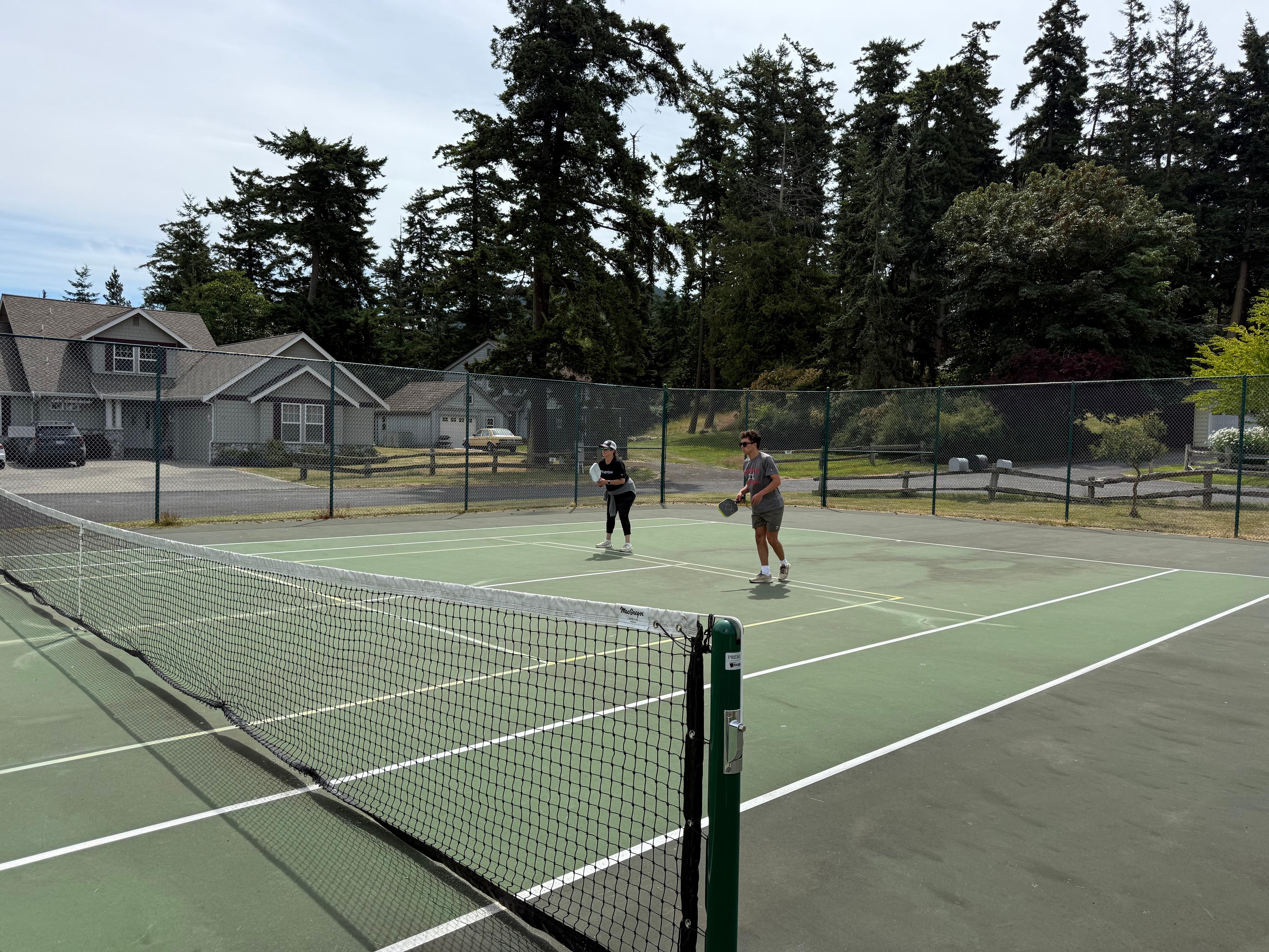 Pickle ball court. It’s being renovated this week.