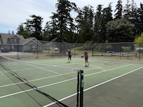 Pickle ball court. It’s being renovated this week.