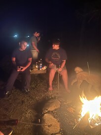 Marshmallows and scary stories on the river
