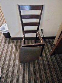 Chair broken and unsafe