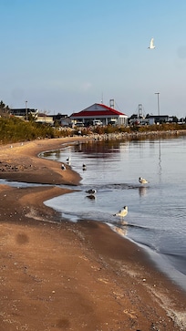 The view from the beach when you look to the left