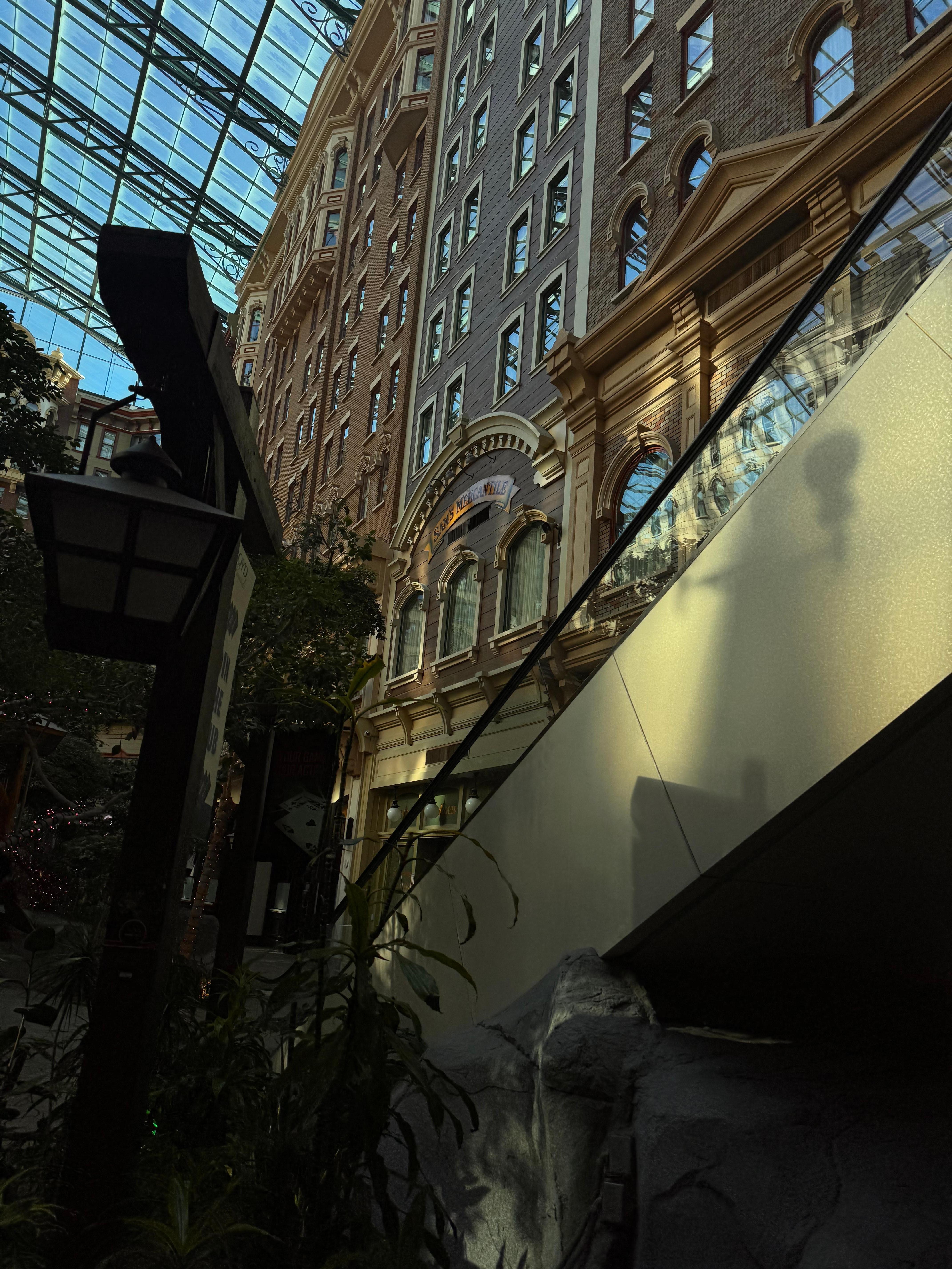 This is a view of Mystic Falls the area inside the hotel right near the front desk. AND there is a waterfall 😂