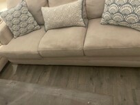 Living room sofa on arrival.