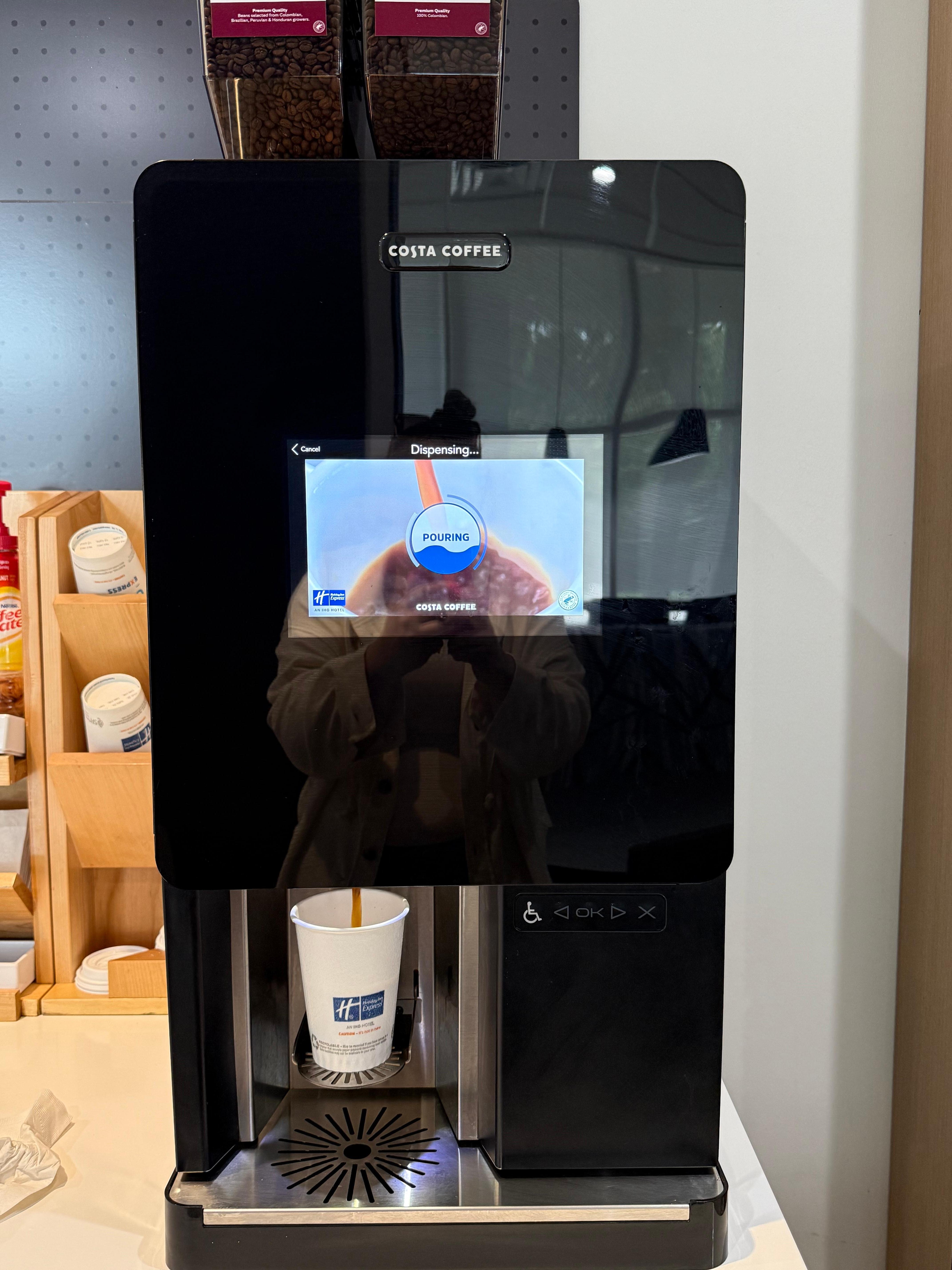 24 hour coffee station in the lobby.