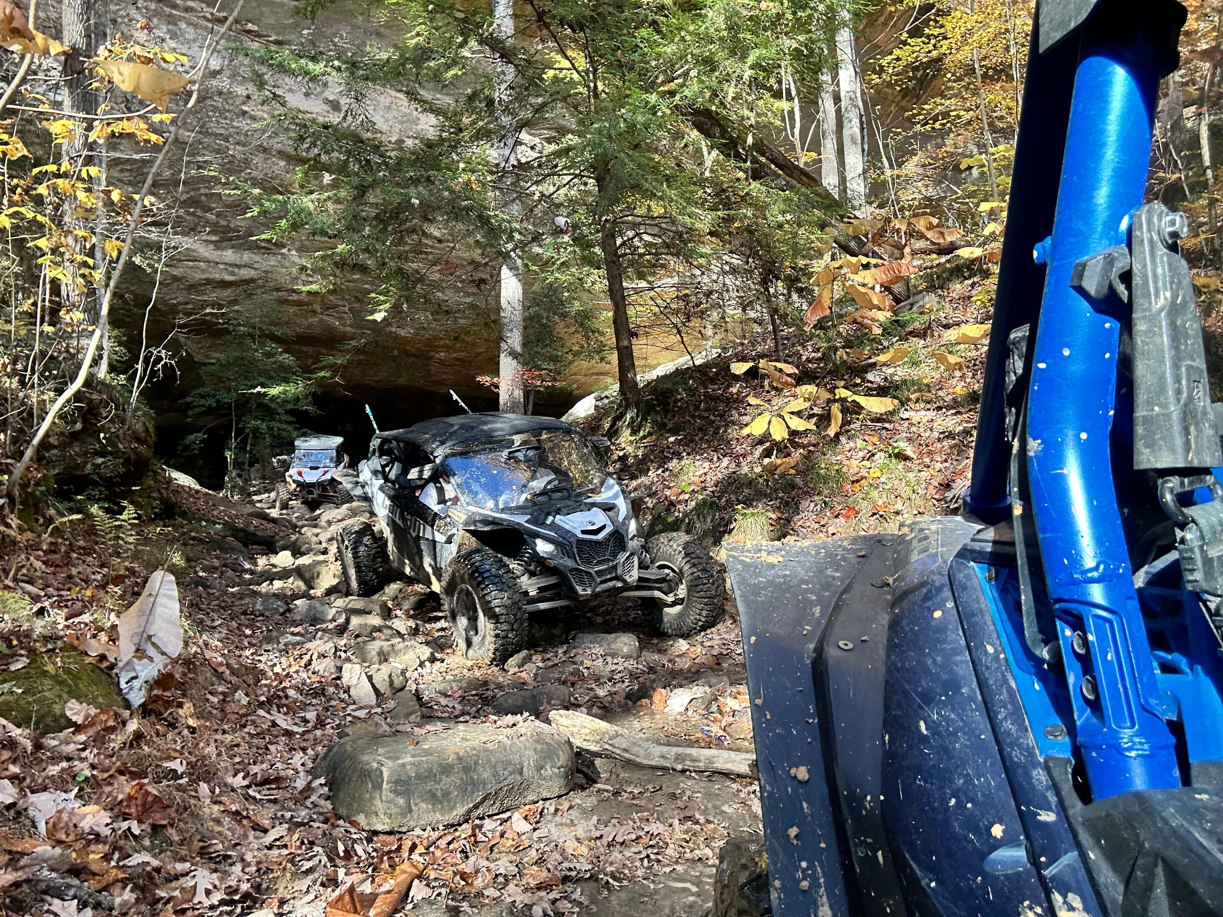 The cave at Blue Holler. The house is very close to the entrance of blue holler, and lots of parking