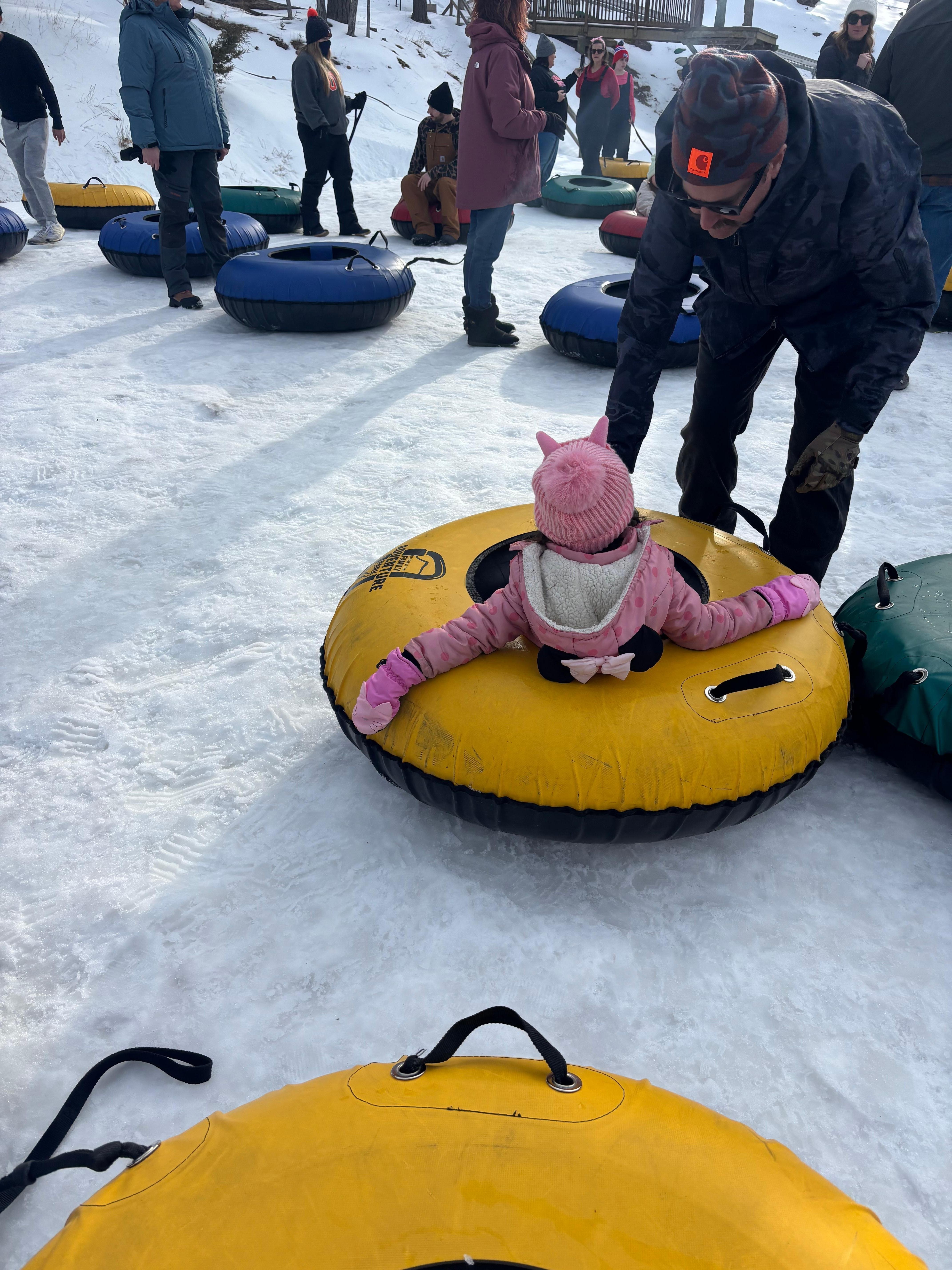 Snow tubing fun