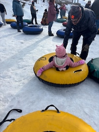 Snow tubing fun