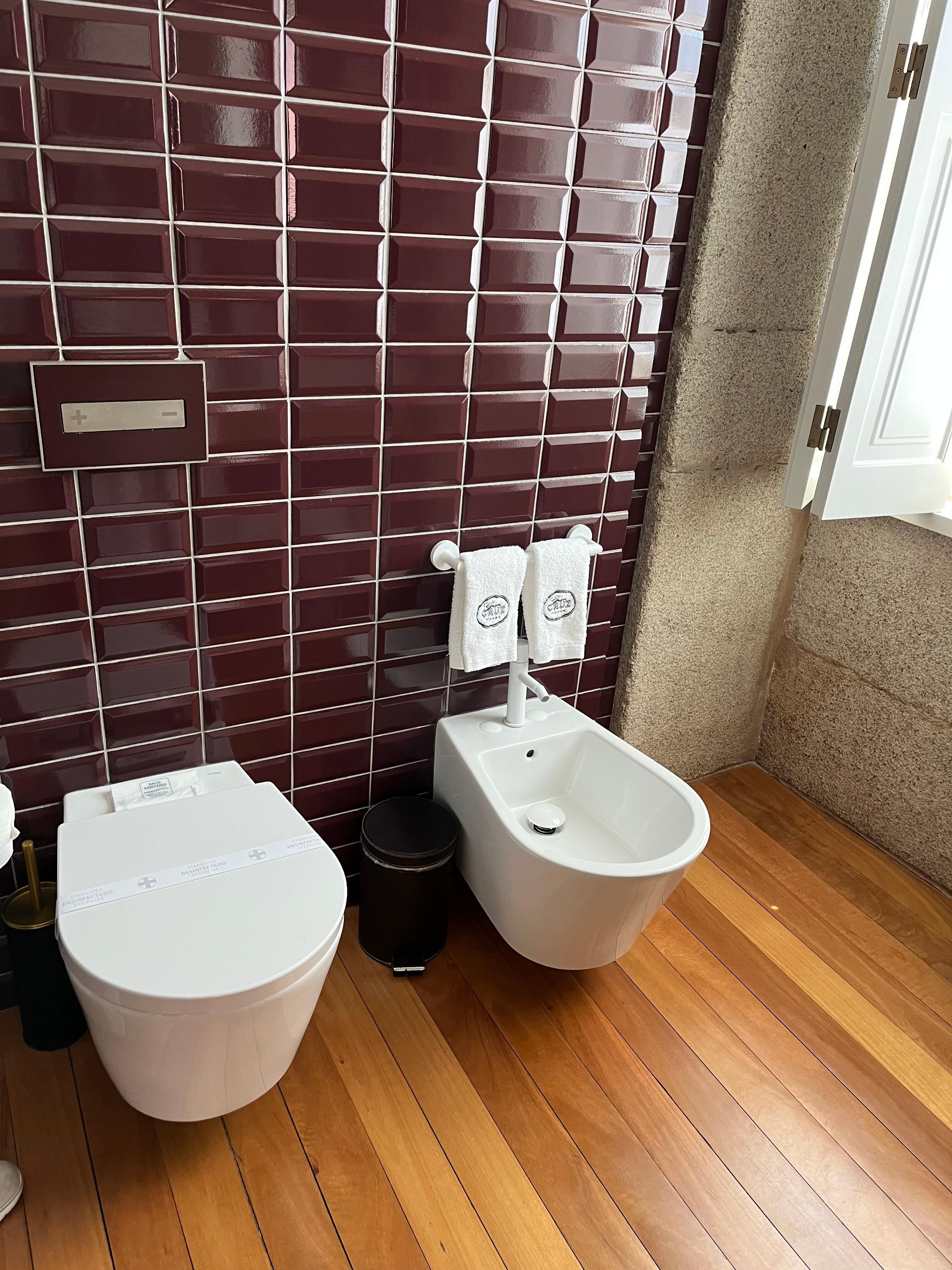 Stunning bathroom with a bidet! 