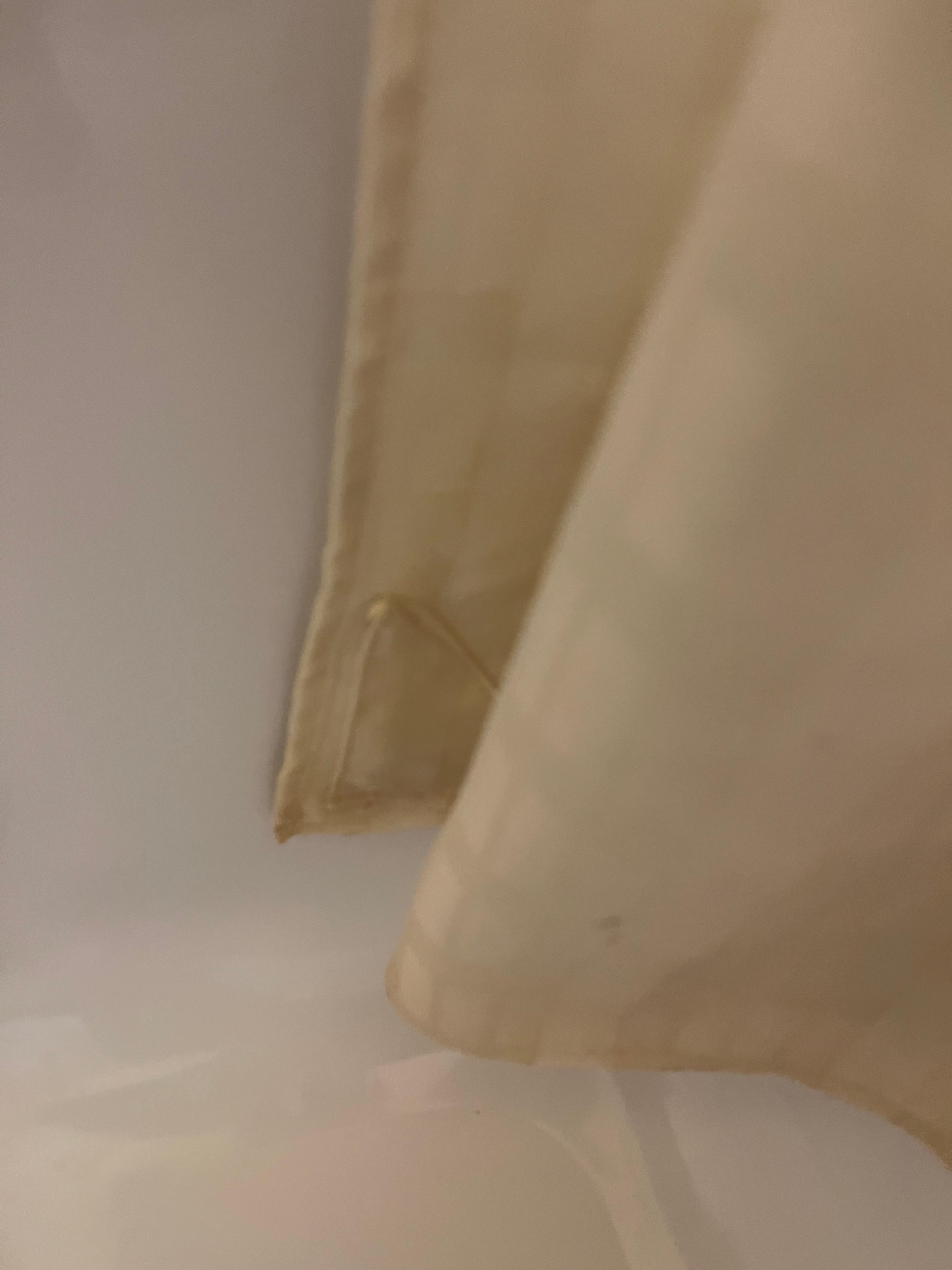 Stained shower curtain