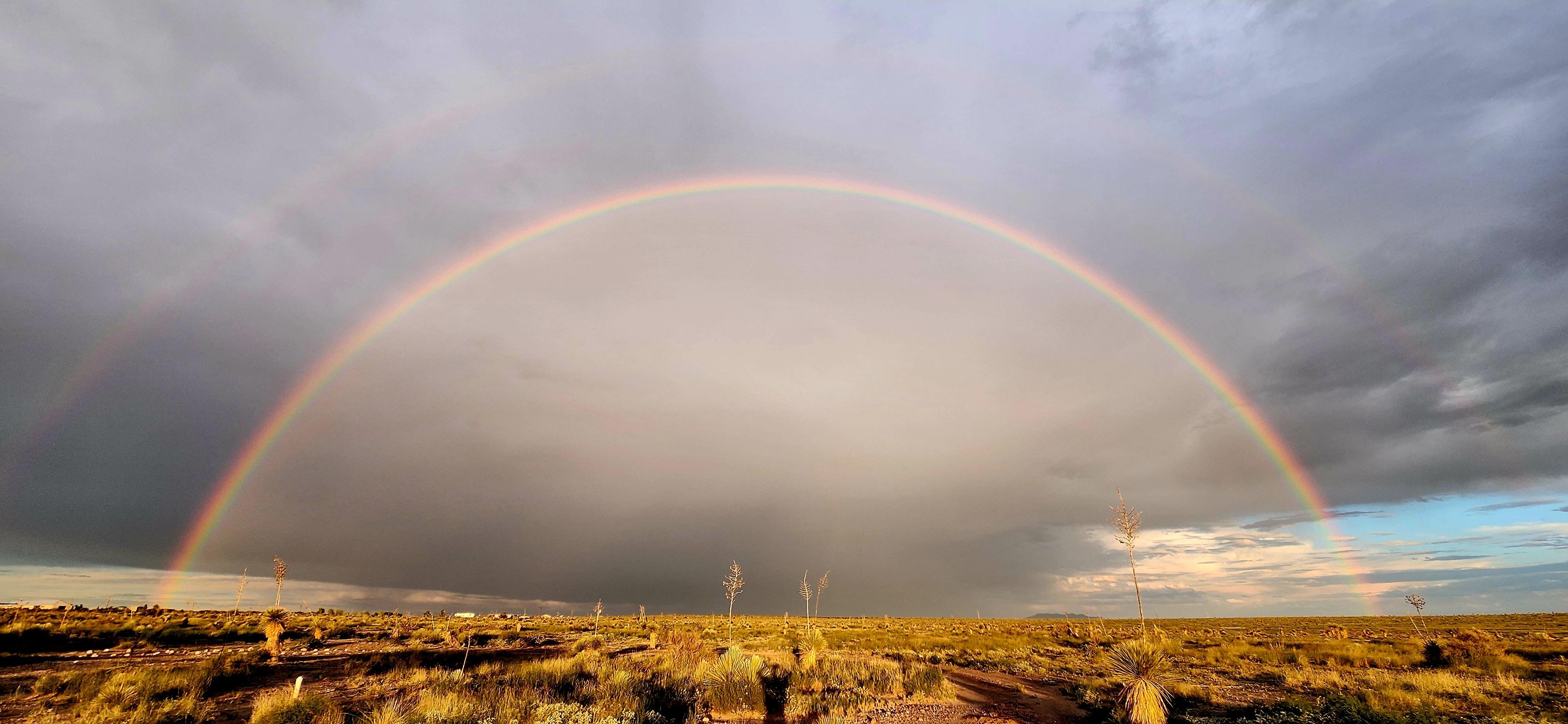 Rainbow just outside the  door to the East.
