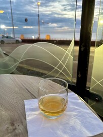 Sat outside the hotel watching the sun going down