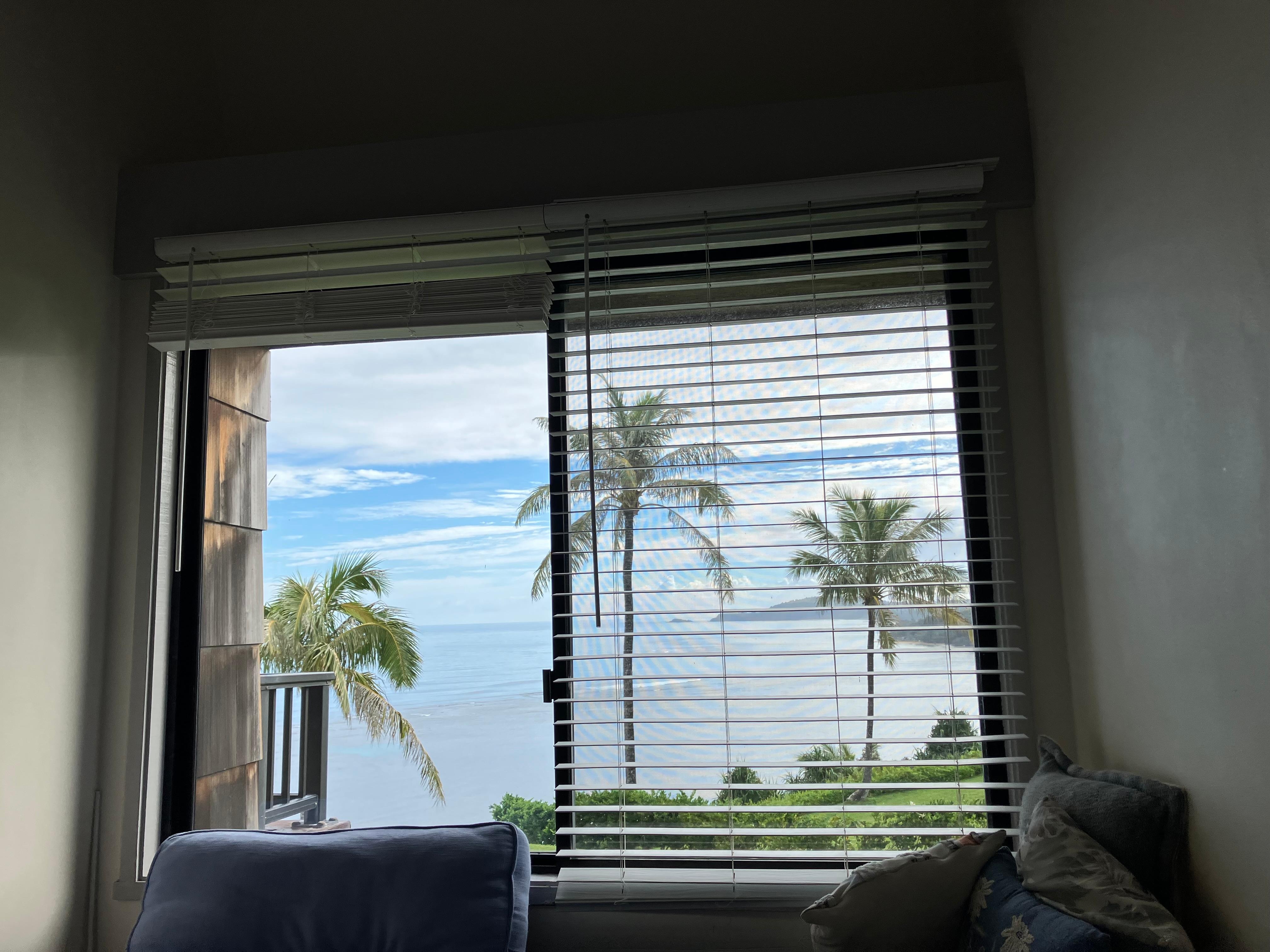 View from daybed in the living room