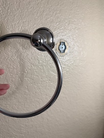Broken towel holder